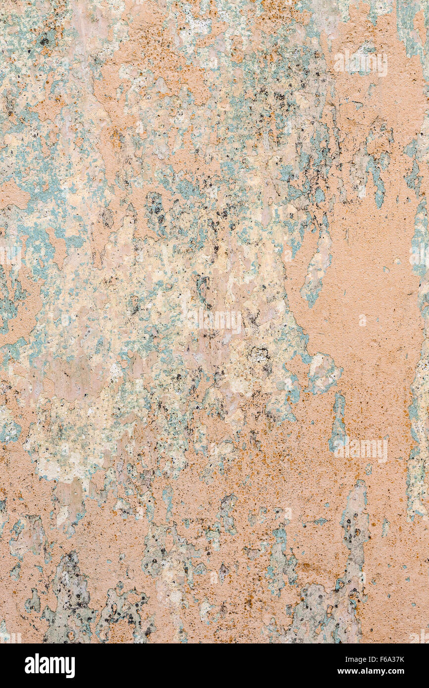 Background e texture con shabby vernice colore su intonaco Foto Stock