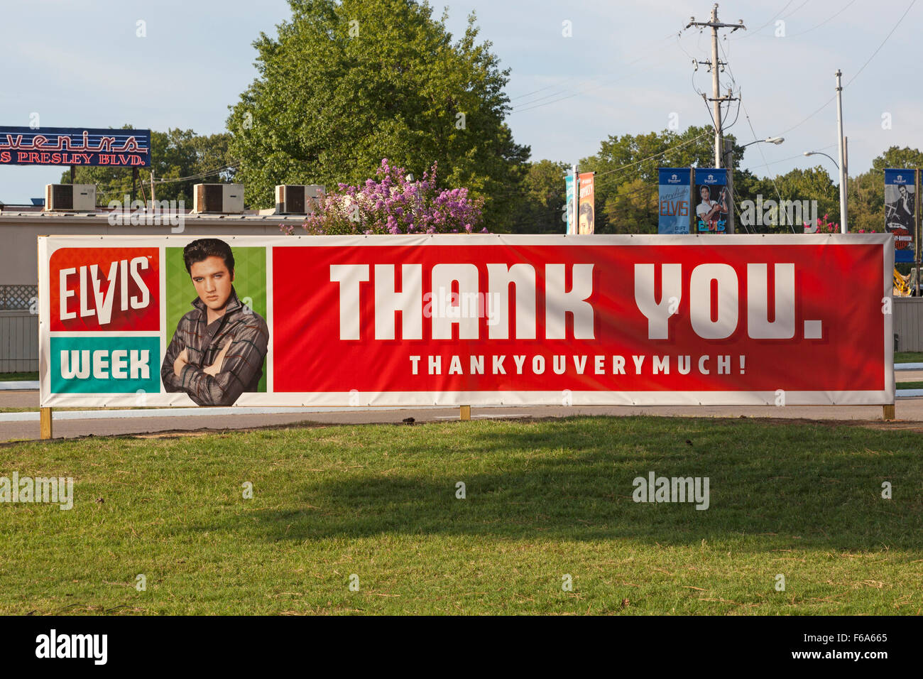 Grazie molto, Elvis Week 2015, Graceland, Memphis, Tennessee Foto Stock