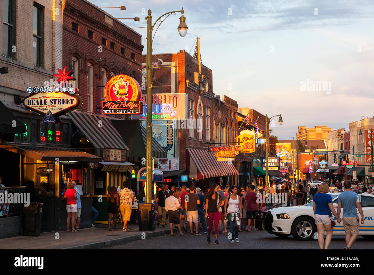 Beale Street a Memphis, Tennessee, Stati Uniti d'America Foto Stock