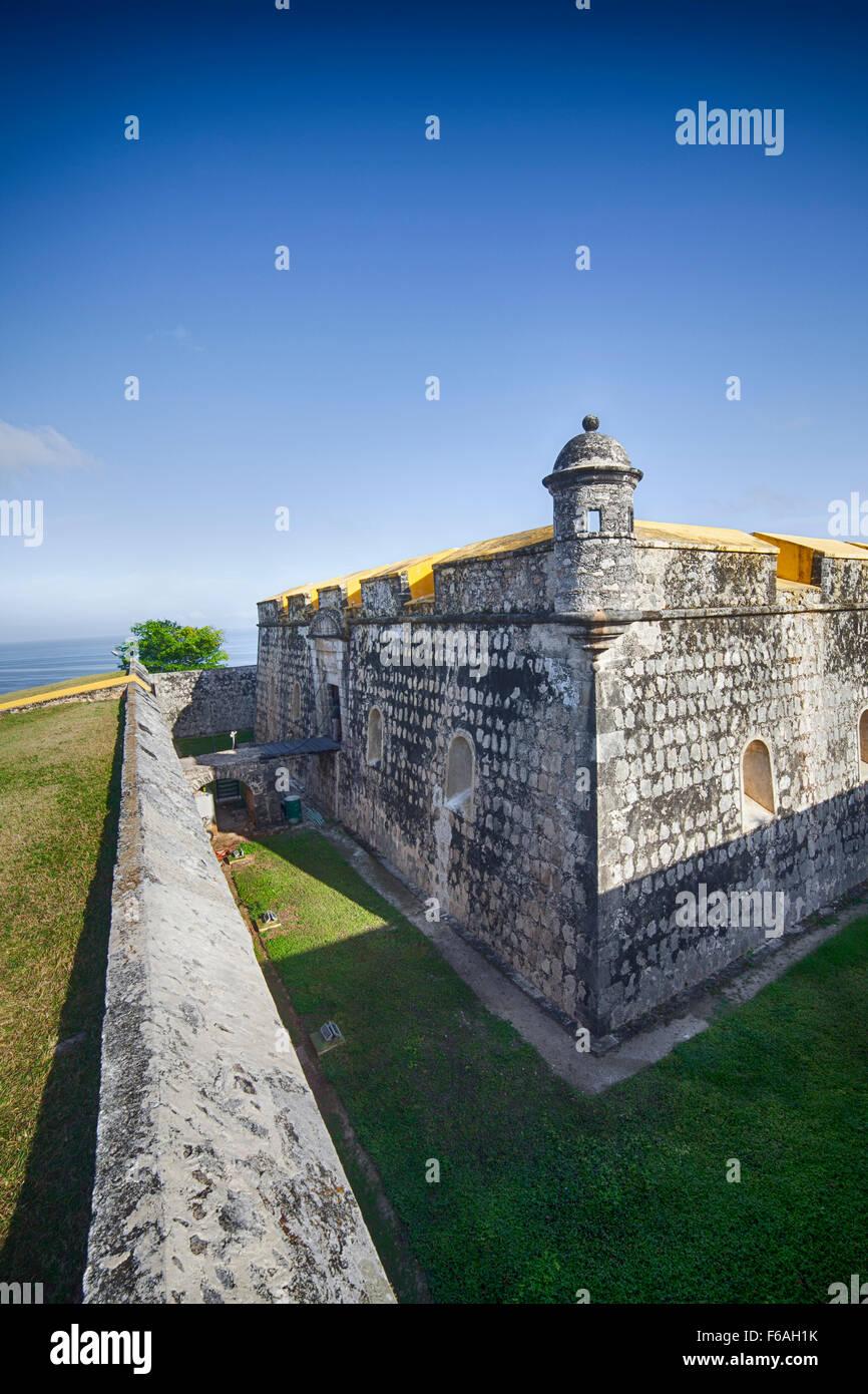 La torretta su Fuerte di San Jose in Campeche, Campeche, Messico. Foto Stock