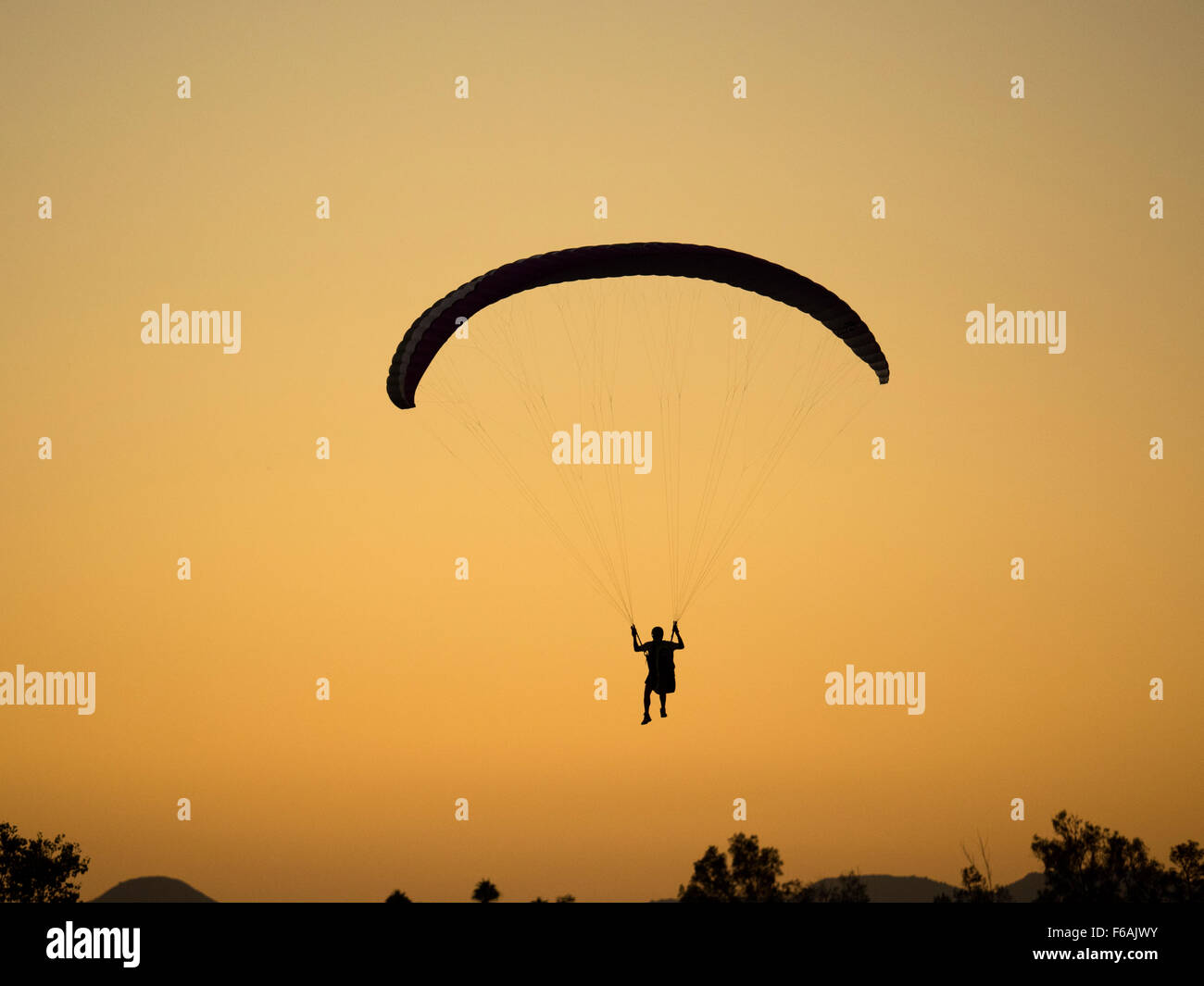 Golden approccio di atterraggio Foto Stock