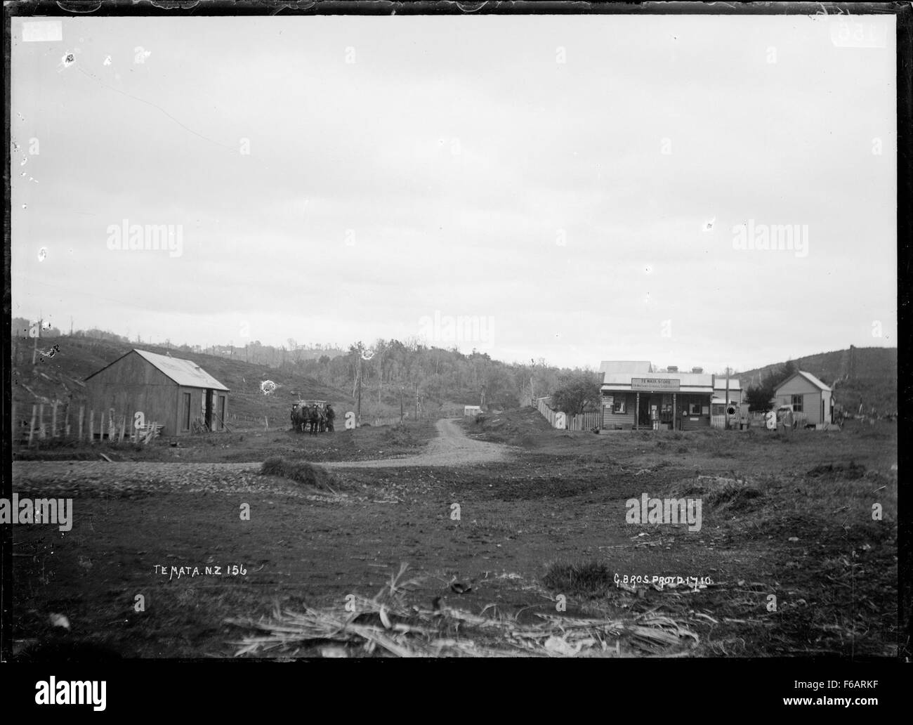Una fotografia del 1910 di te Mata, vicino a Raglan nel distretto di Waikato, che cattura il paesaggio e la bellezza naturale della regione durante l'inizio del XX secolo. Foto Stock