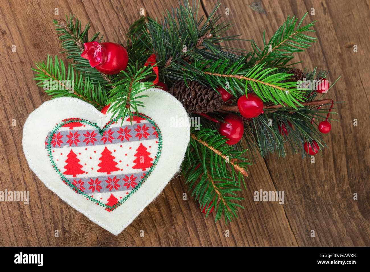 Tradizionale natale decorazione su legno Foto Stock