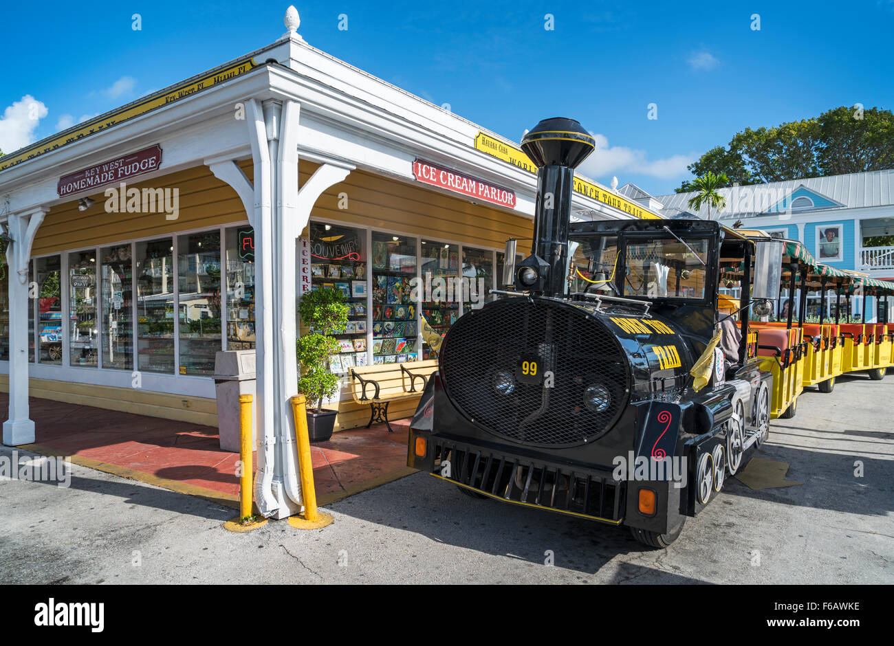 Conch Tour Train Key West Foto Stock