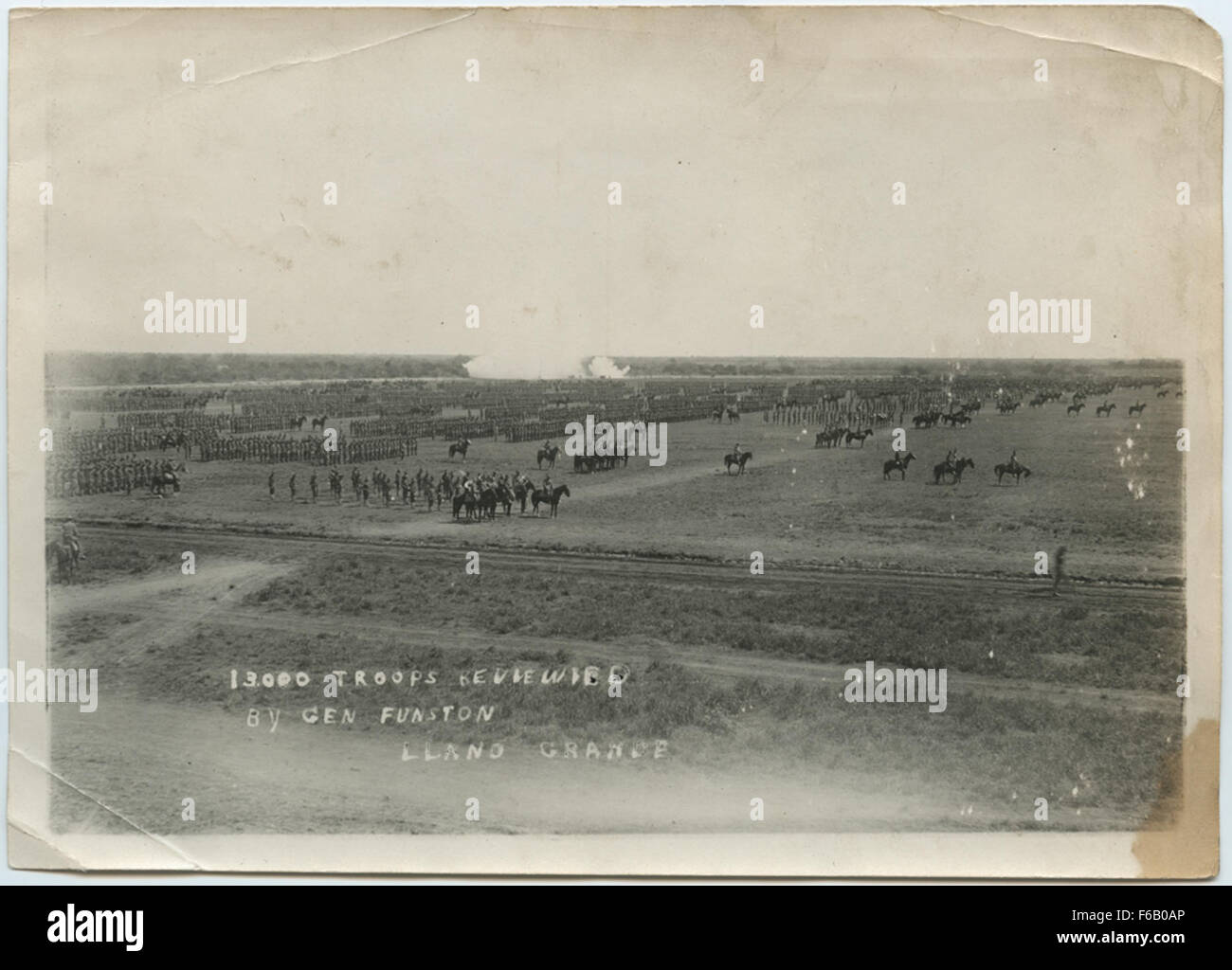 13.000 truppe rivisto da Gen Funston, LLANO GRANDE Foto Stock