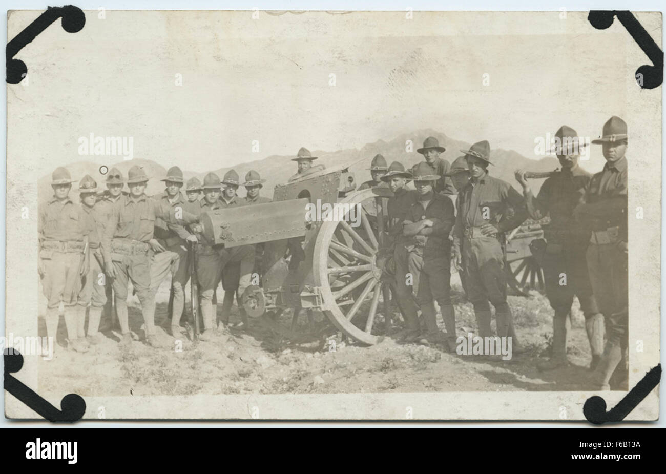 [Americano delle truppe di frontiera] Foto Stock