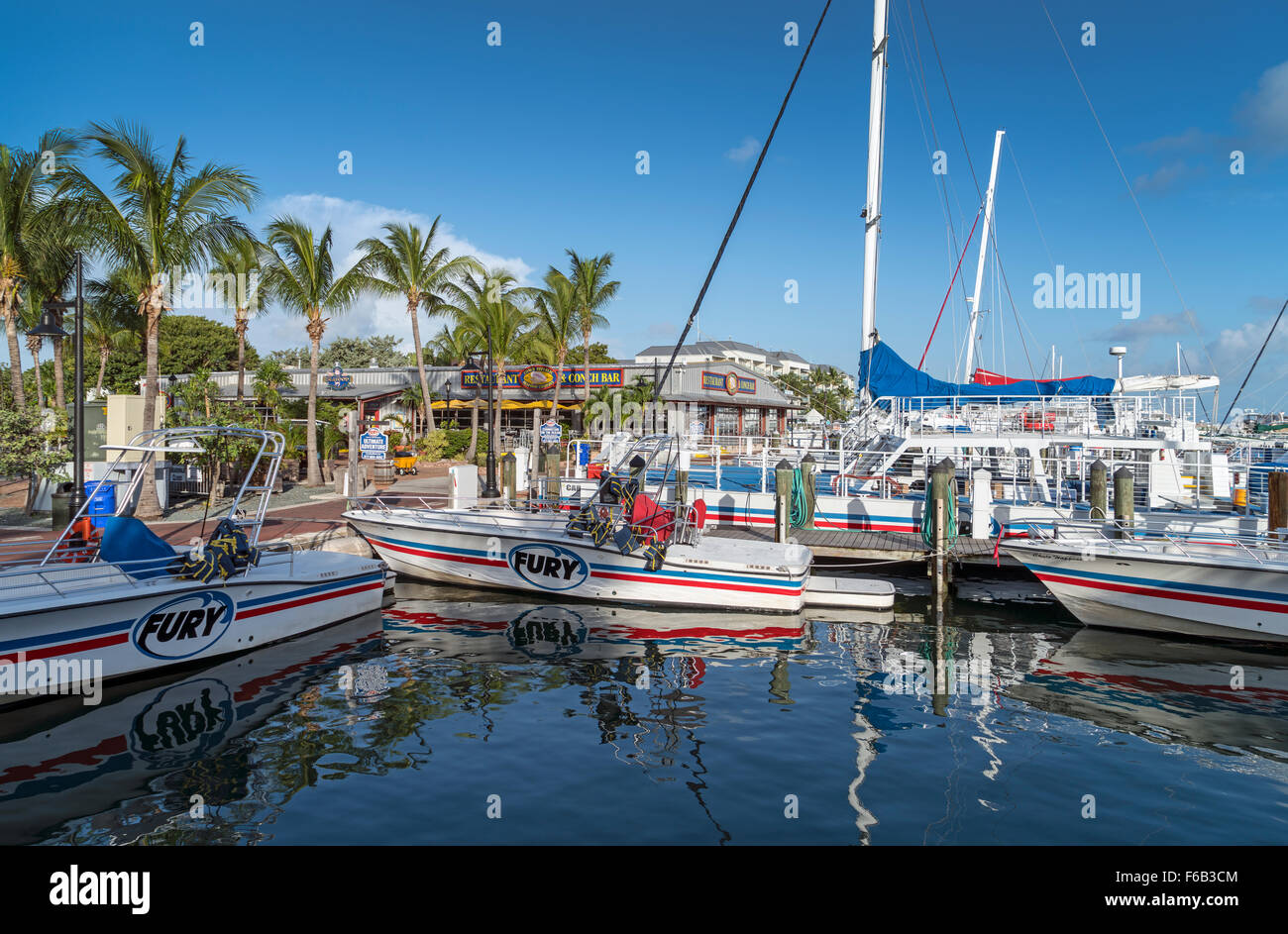 Conch Repubblica Seafood Company e la Furia motoscafi da Key West Foto Stock