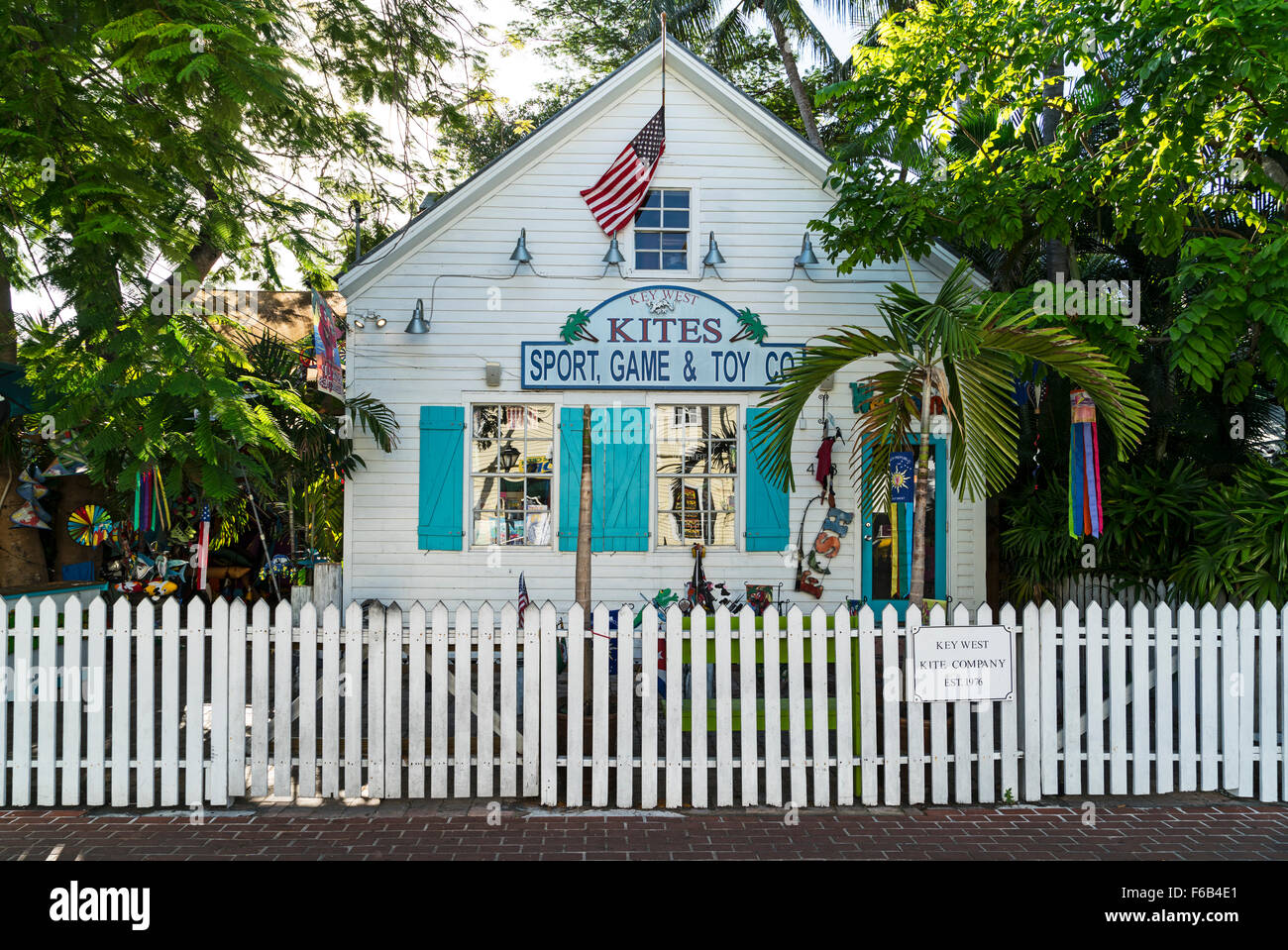 Aquiloni gioco di sport e il negozio di giocattoli di Key West Foto Stock