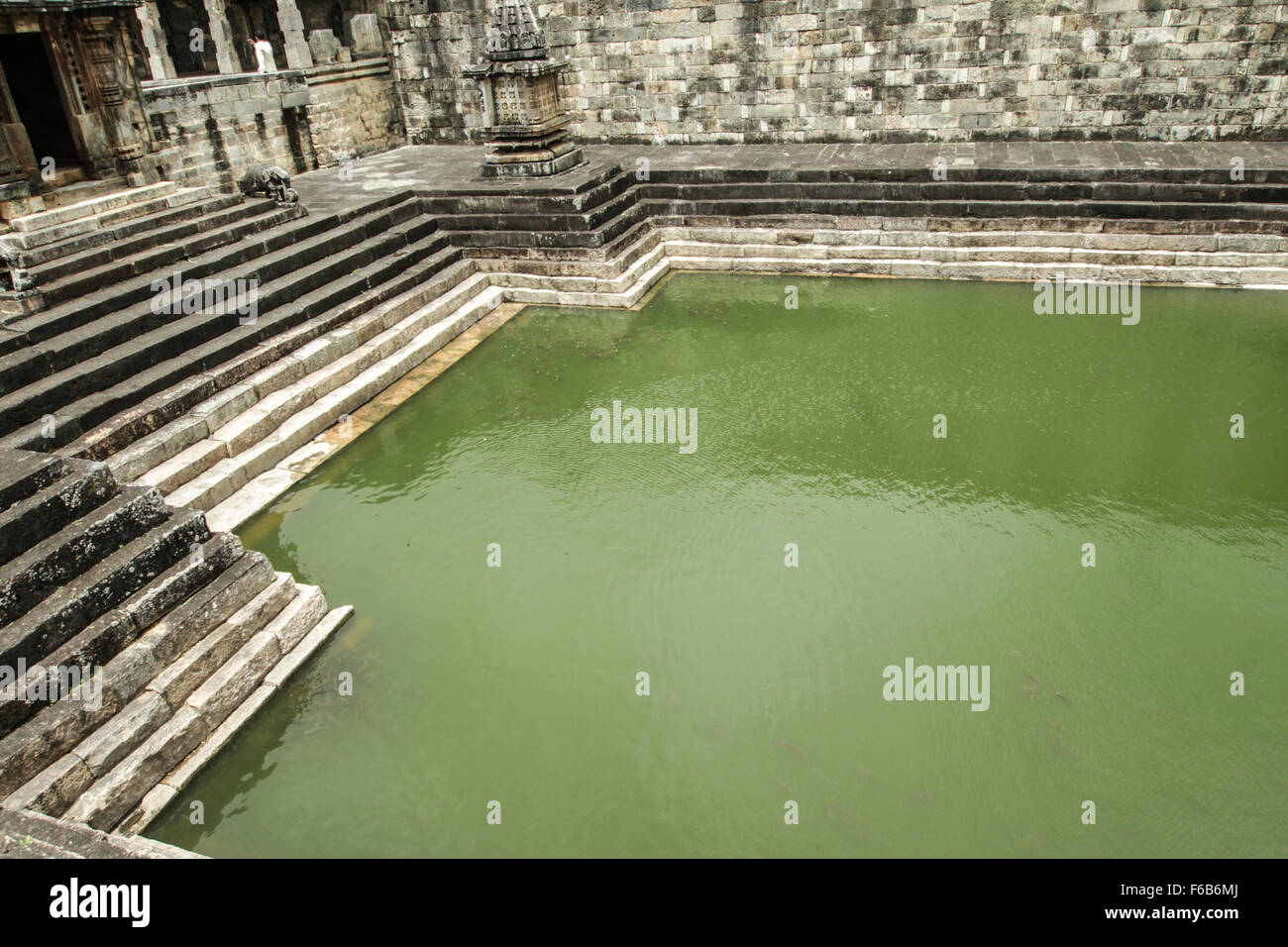 Illustrazione di intricati in stagno a antico tempio indù di Belur Karnataka Foto Stock