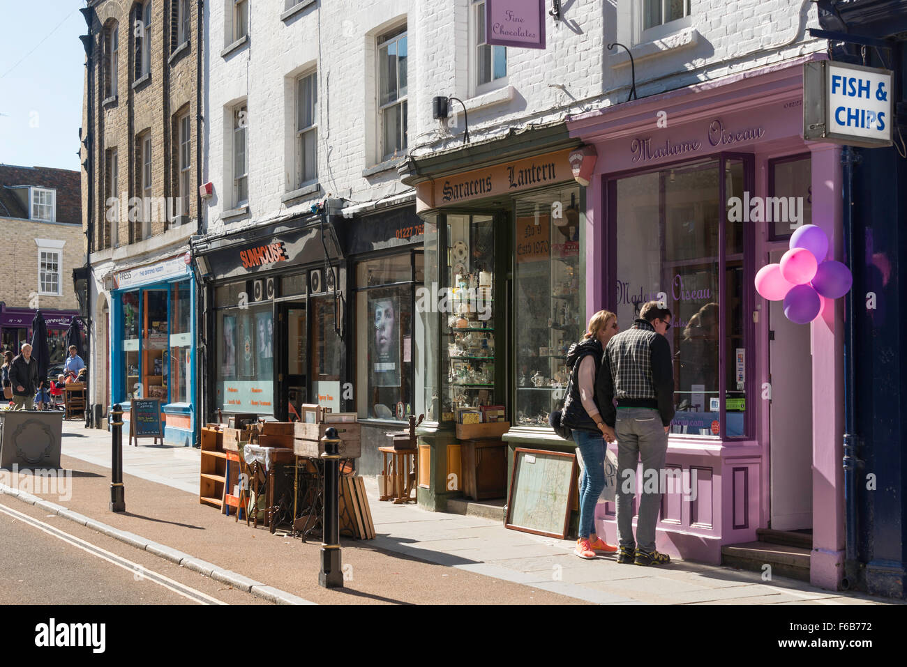 La King's Mile, il Borough, Canterbury, nel Kent, England, Regno Unito Foto Stock
