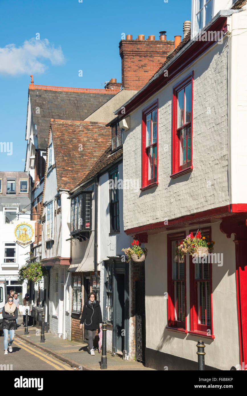 Edifici del periodo, Best Lane, Canterbury, nel Kent, England, Regno Unito Foto Stock