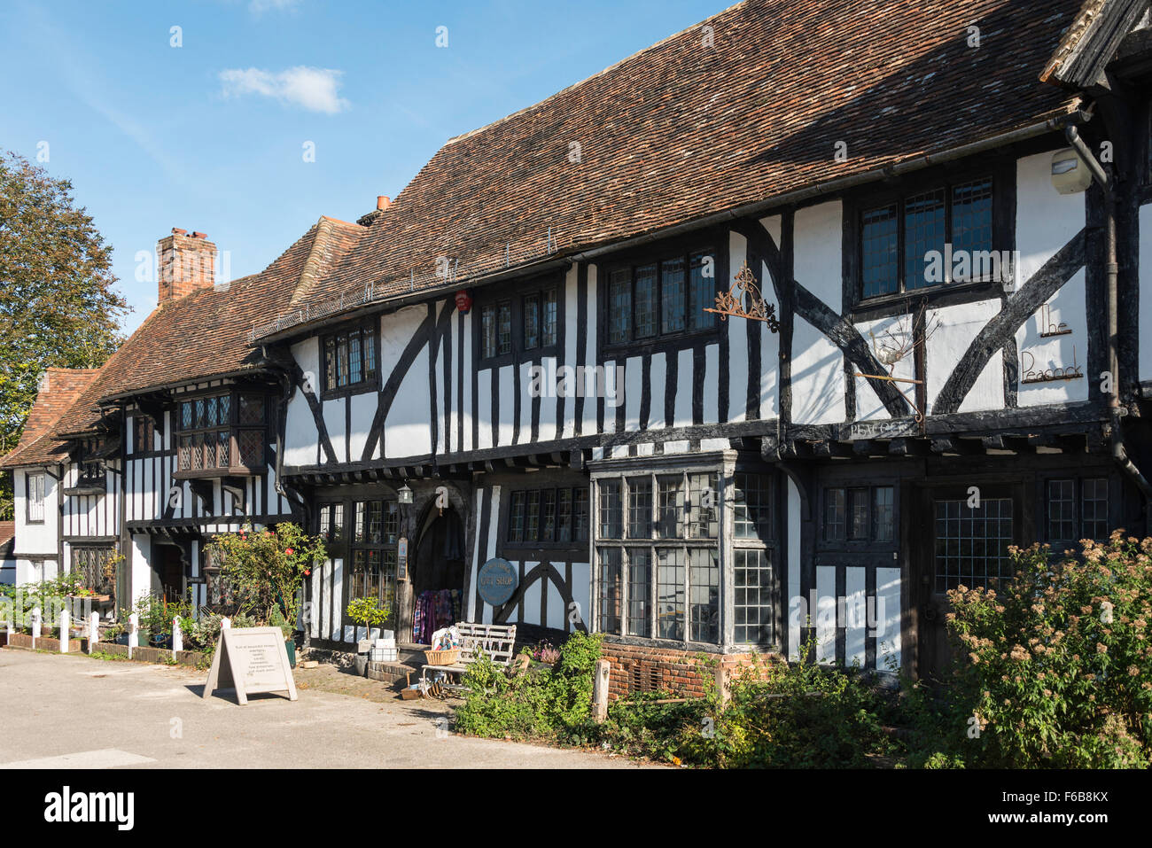 Tudor Cottage Regali, Chilham Square, Chilham, Kent, England, Regno Unito Foto Stock