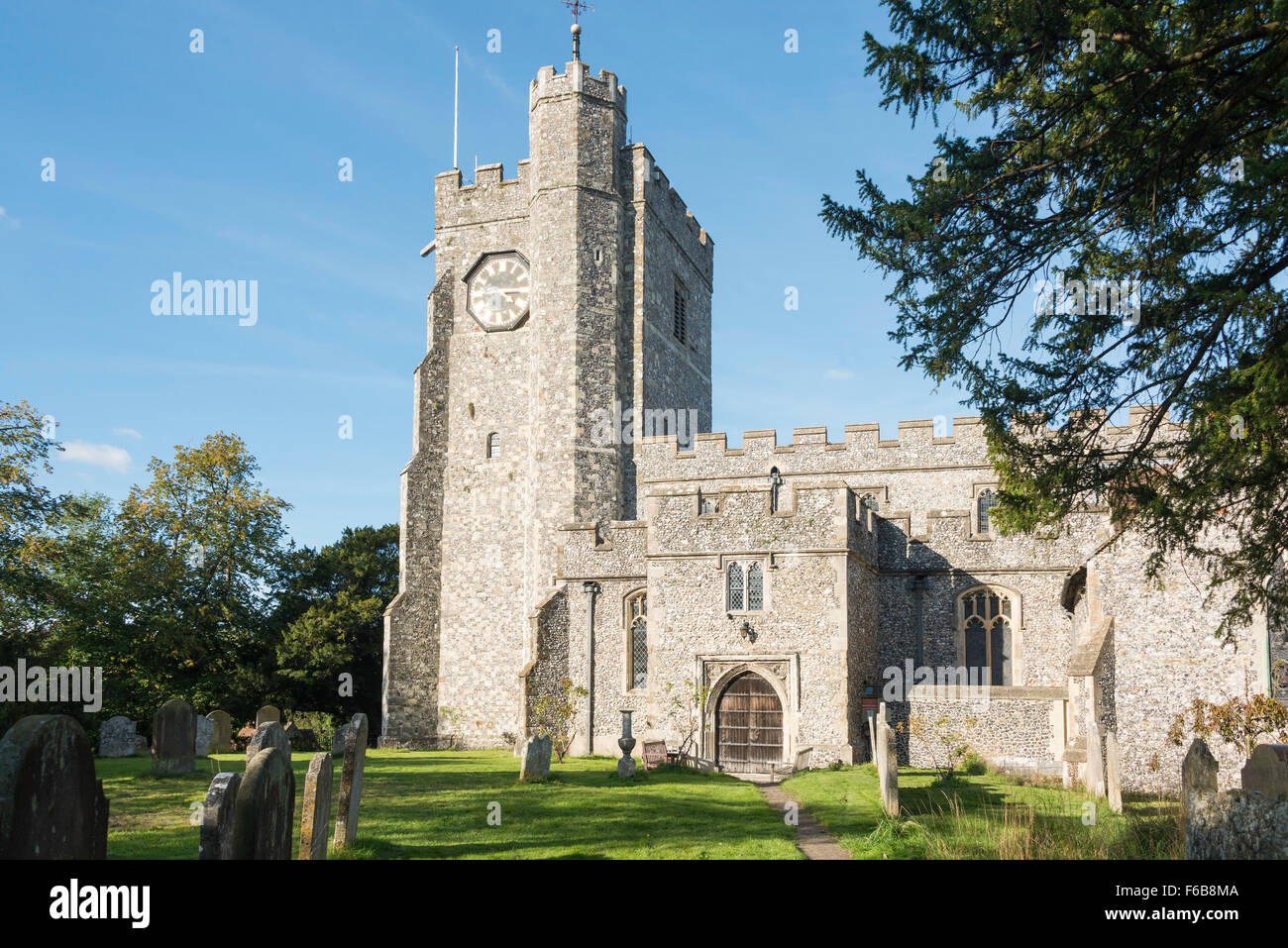 Chiesa di Santa Maria, Chilham Square, Chilham, Kent, England, Regno Unito Foto Stock