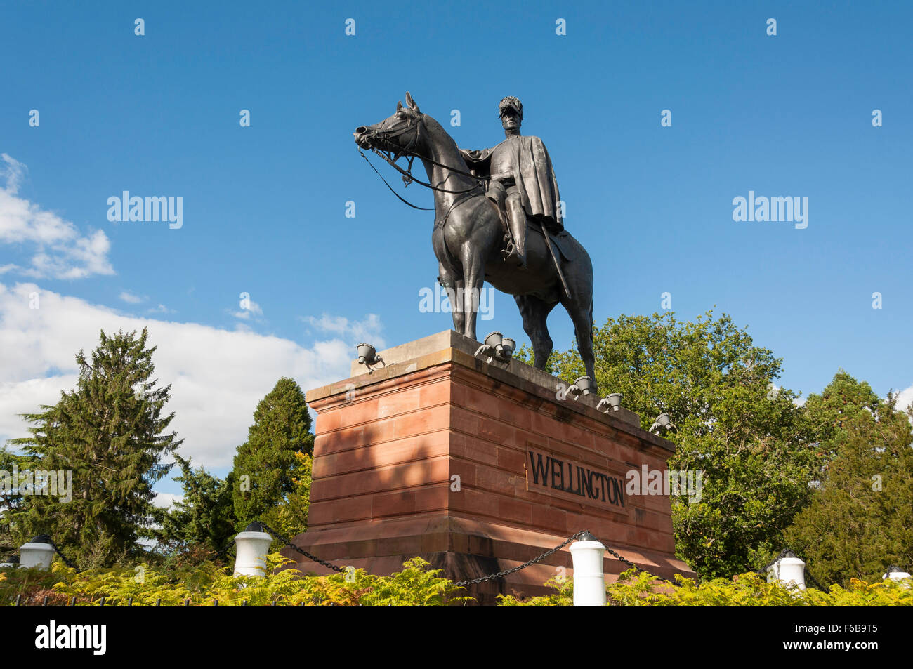 Il monumento di Wellington, Round Hill, Aldershot, Hampshire, Inghilterra, Regno Unito Foto Stock