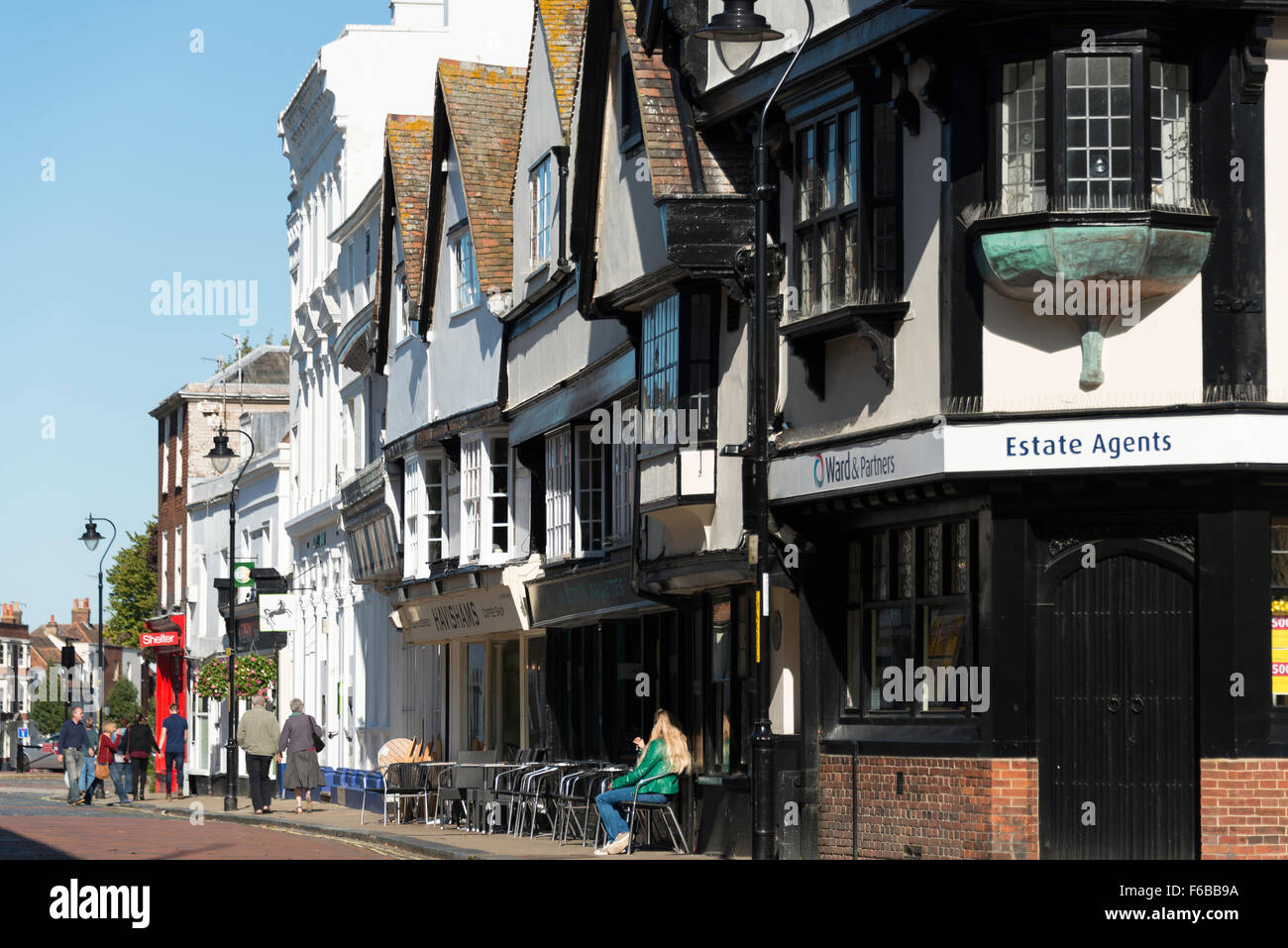 Corte Street, Faversham Kent, England, Regno Unito Foto Stock