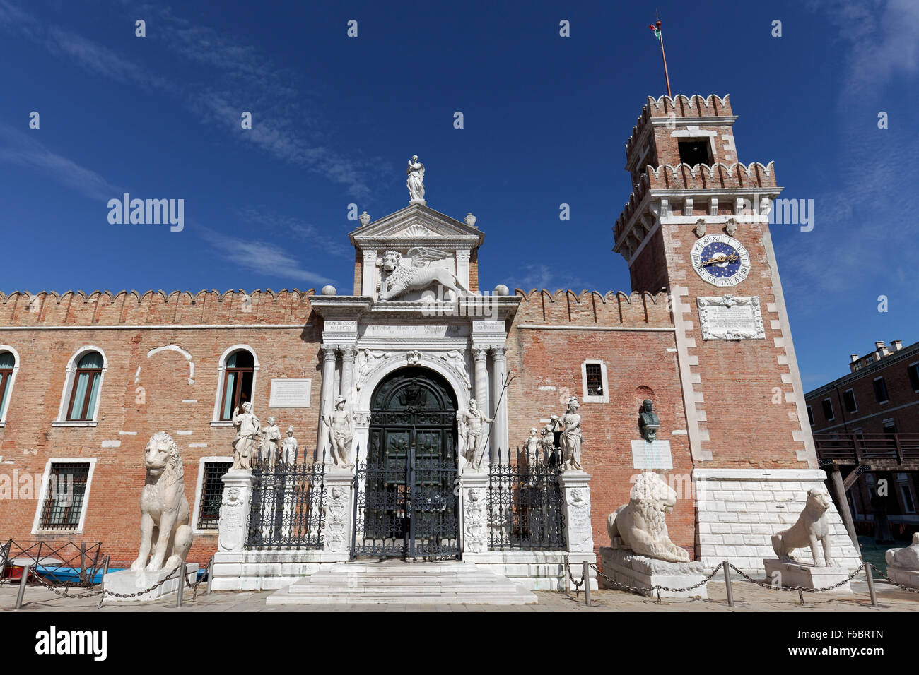 Arsenal gateway, ex base navale della Serenissima Repubblica di Venezia, Castello, Venezia, Veneto, Italia Foto Stock