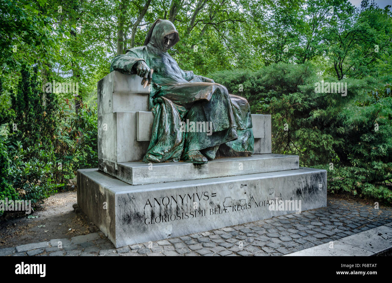La statua di anonimi di Miklos Ligeti in Budapest City Park, Castello Vajdahunyad. Ha dichiarato nel 1903 come dono di Franz Joseph II Foto Stock