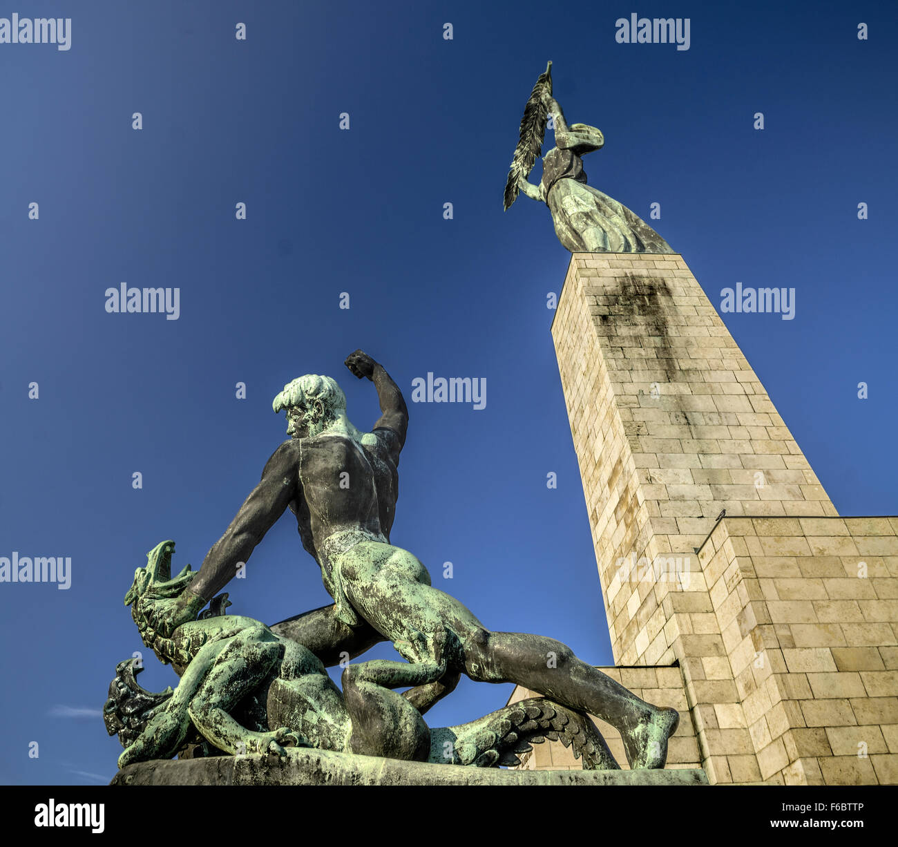 Indipendenza Monumento al Giubileo Park, la collina Gellert. Foto Stock