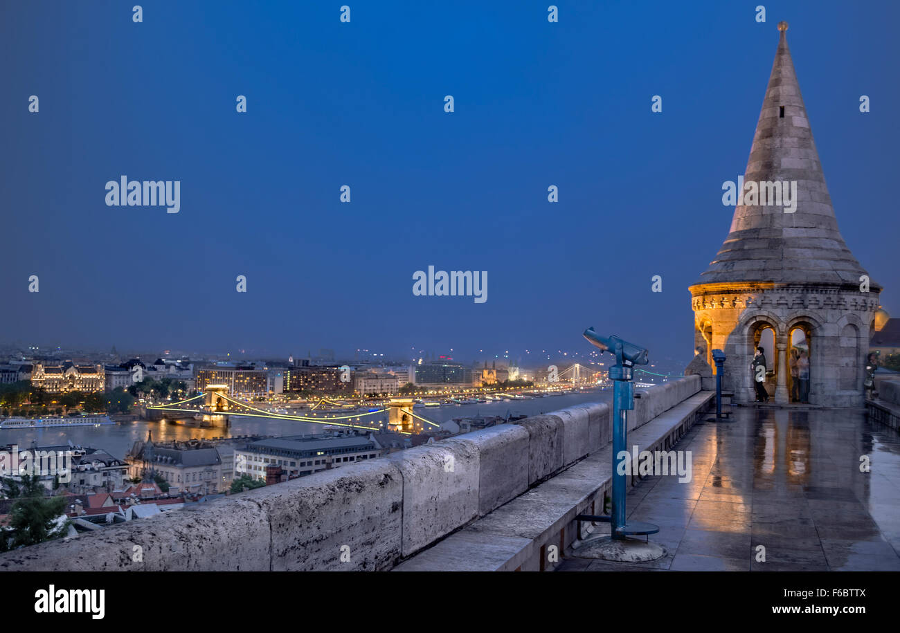 Ungheria, Budapest, pareti del Bastione del Pescatore Foto Stock