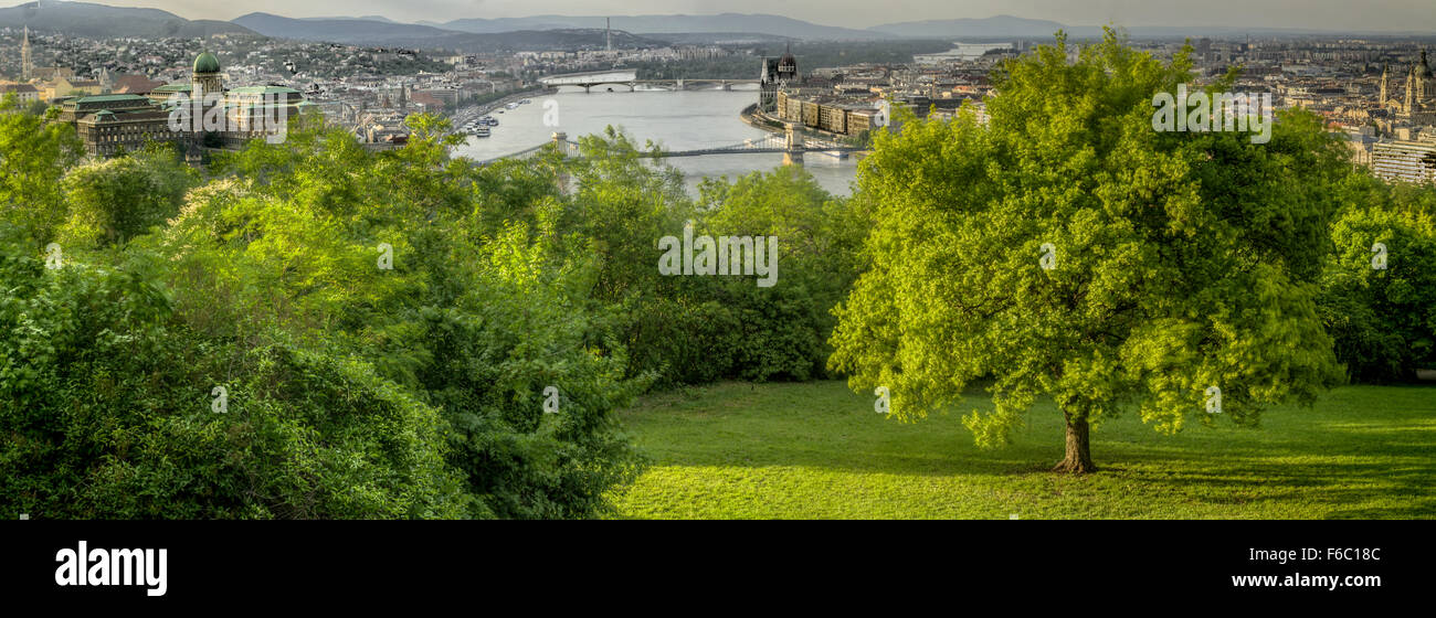 Vista panoramica della città di Budapest. Budapest, Ungheria. Foto Stock