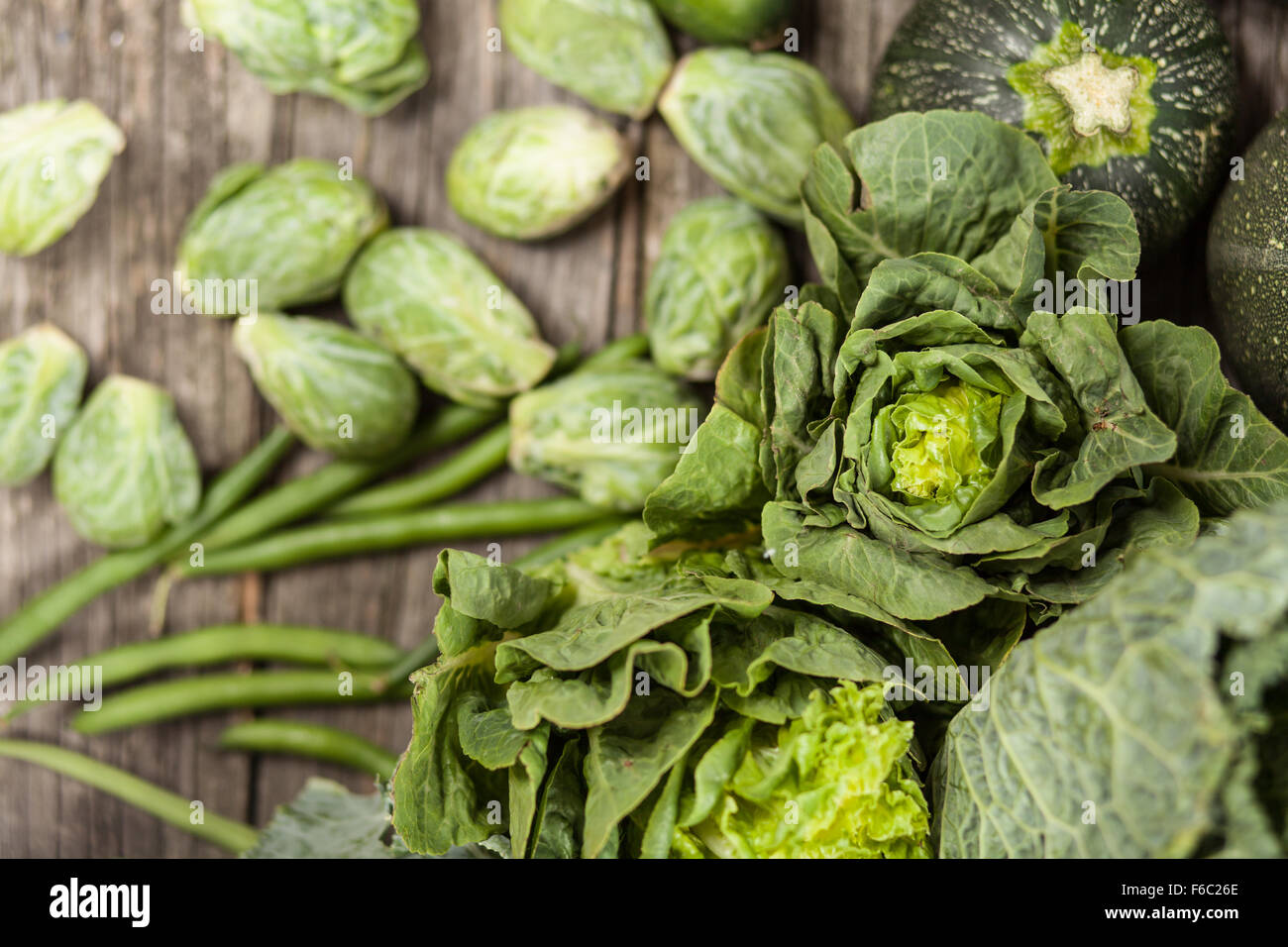 Assortimento di verdure verdi Foto Stock