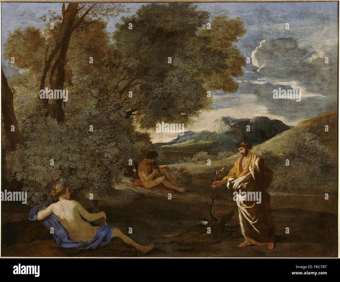 Nicolas Poussin - Numa Pompilio e la Ninfa Egeria Foto Stock