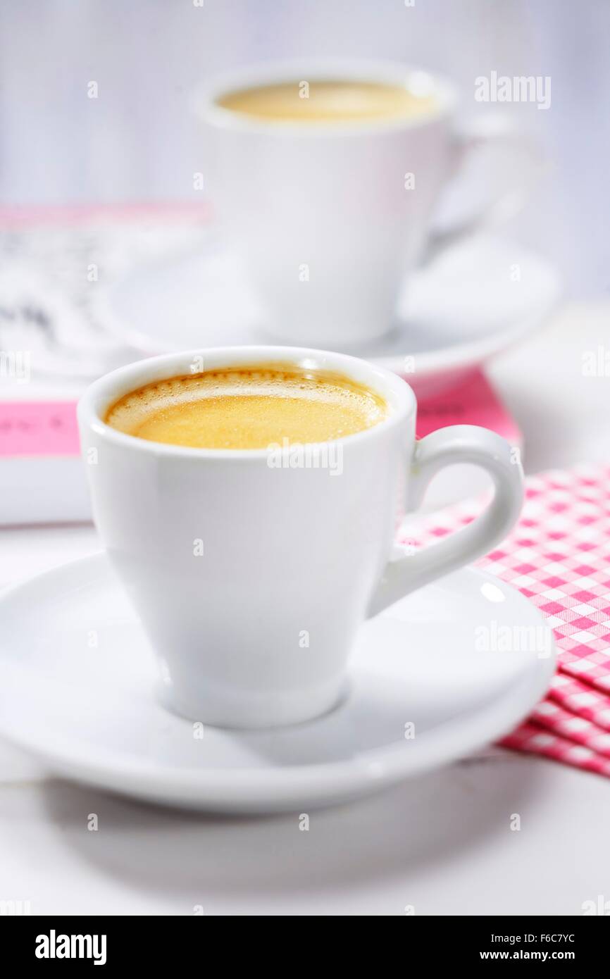 Tazze di caffè espresso Foto Stock