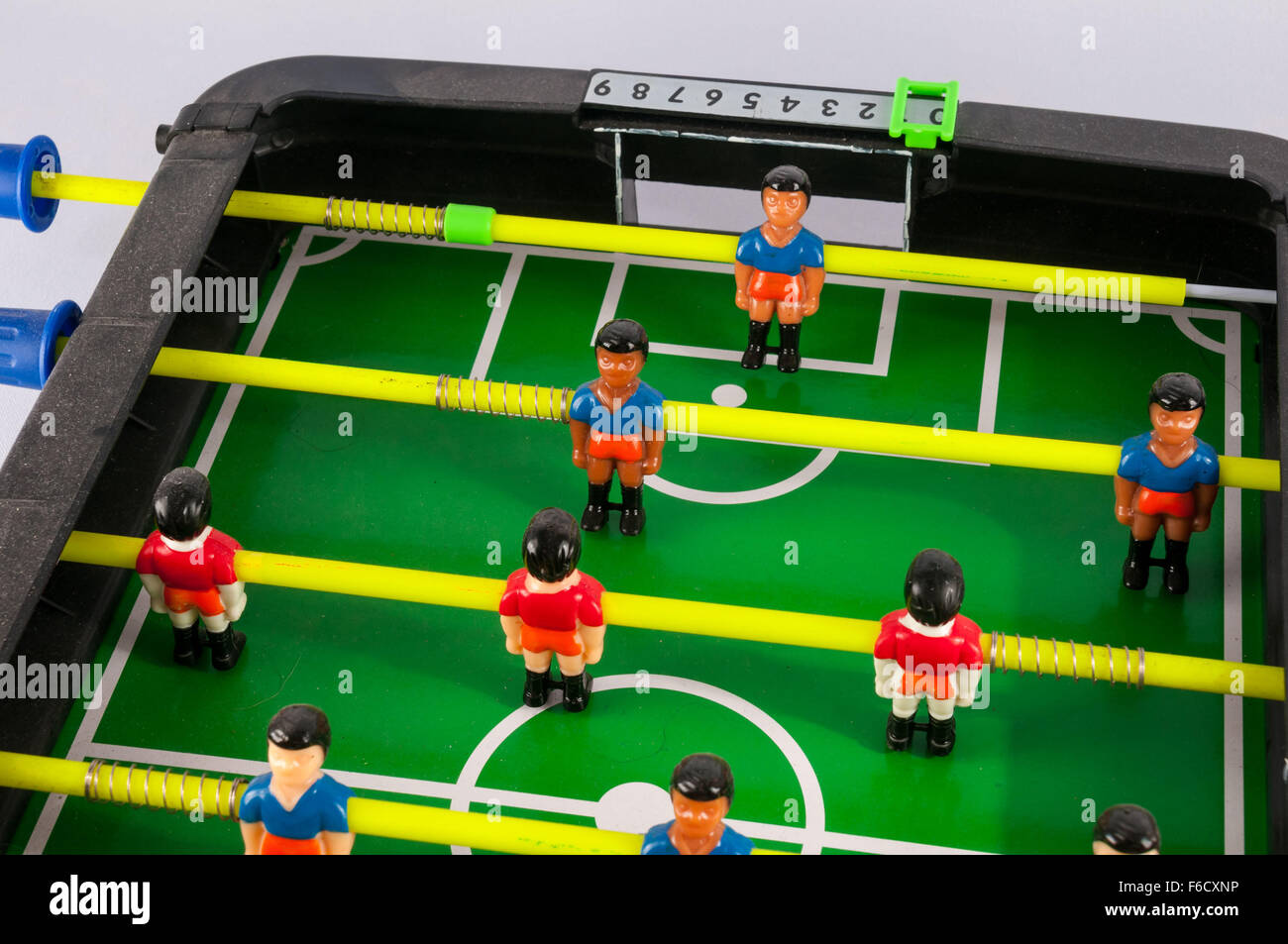 Foosball calcio gioco giocattolo Foto Stock