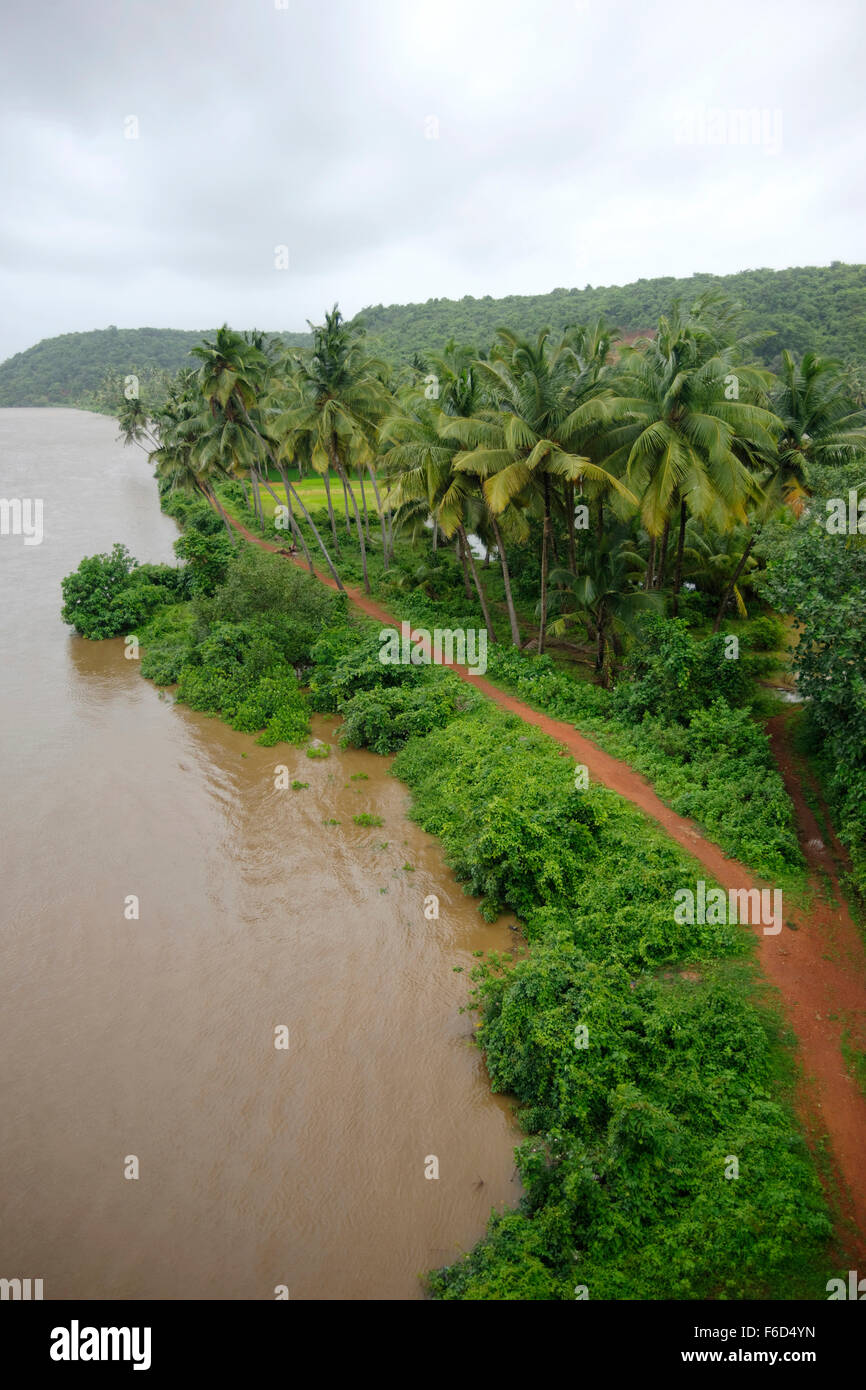 Fiume Karli, fiume karli, sindhudurg, Maharashtra, india, asia Foto Stock