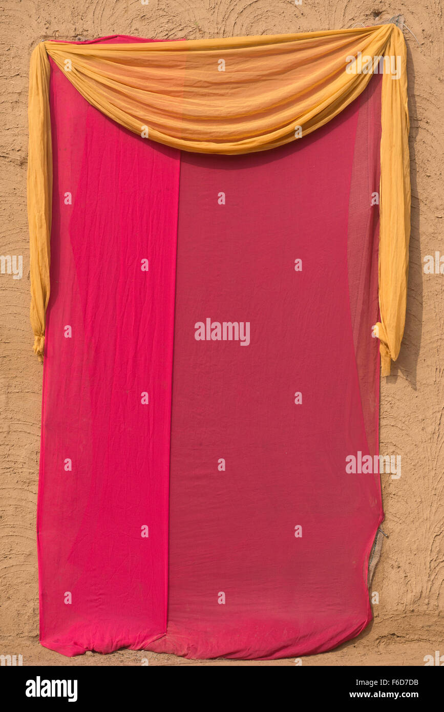 Le tende di stoffa di casa porta, surajkund mela, faridabad, Haryana, India, Asia Foto Stock