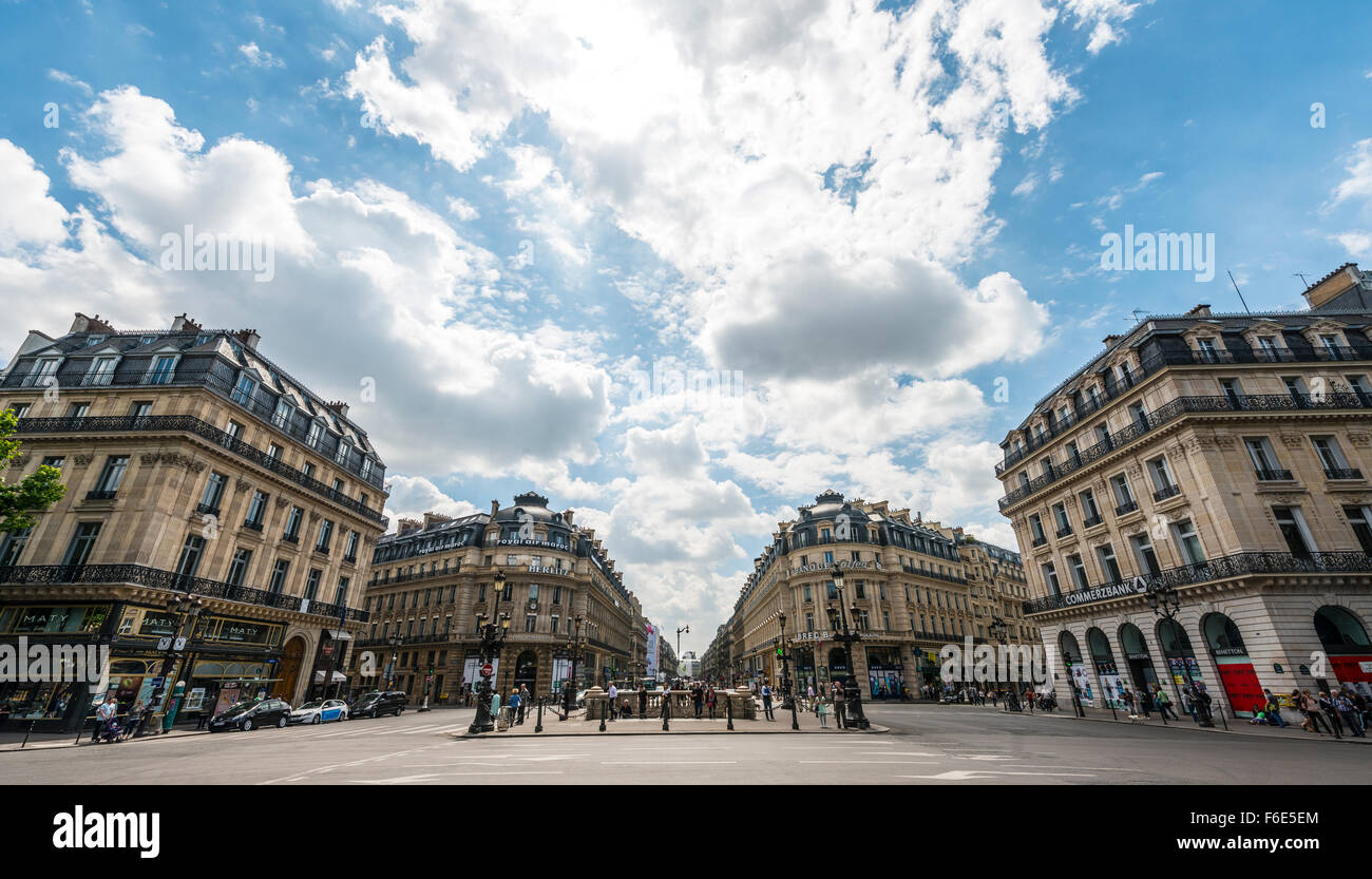 Avenue de l'Opéra, le strade di Parigi e dell' Ile-de-France, Francia Foto Stock