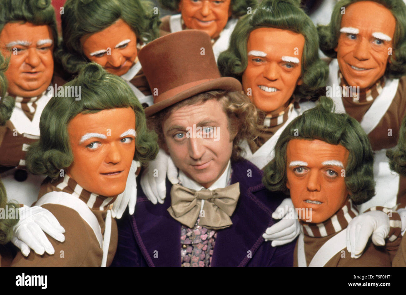 Jun 30, 1971; Los Angeles, CA, Stati Uniti d'America; attore Gene WILDER stelle come Willy Wonka ed il Oompa Loompa della Paramount Pictures commedia musicale, "Willy Wonka e la fabbrica di cioccolato." diretto da Mel Stuart. Foto Stock