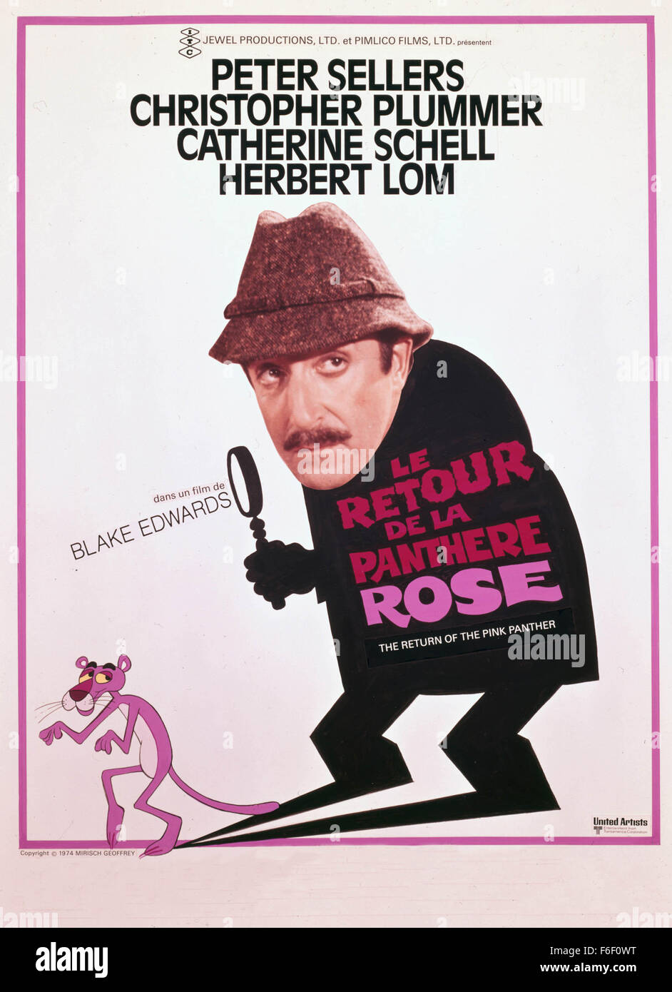 Jan 01, 1975; Hollywood, CA, Stati Uniti d'America; nella foto: una illustrazione da " Il ritorno della Pantera rosa", interpretato da Peter Sellers. Foto Stock