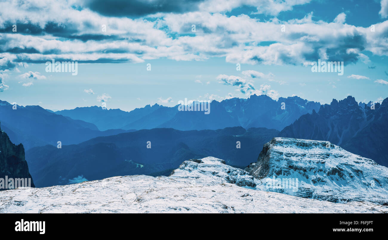 Alpi vista montagne Foto Stock