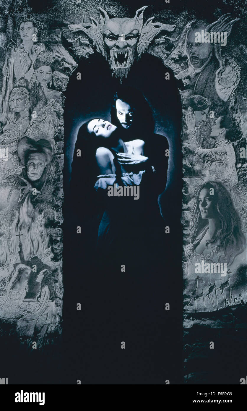 Nov 13, 1992; Hollywood, CA, Stati Uniti d'America; Direttore Francis Ford Coppola e Columbia Pictures portarvi "Bram Stoker's Dracula." interpretato da Gary Oldman come Dracula, Anthony Hopkins come il dottor Van Helsing, Winona Ryder come Mina Murray e Keanu Reeves come Jonathan Harker. Foto Stock