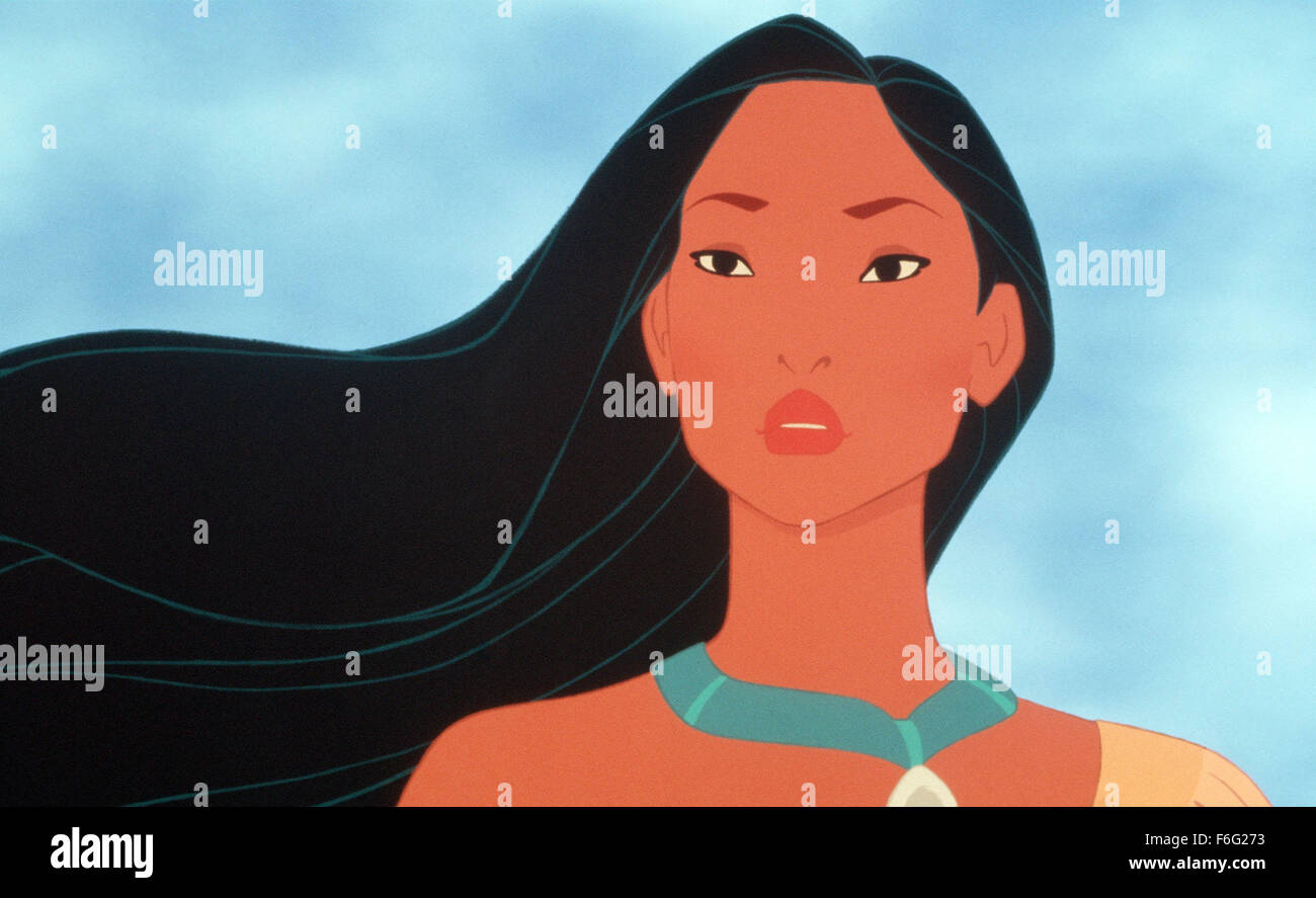 Jun 15, 1995; Hollywood, CA, Stati Uniti d'America; IRENE BEDARD come la voce di Pocahontas nella famiglia, animate, musical ''Pocahontas" diretto da Mike Gabriel e Eric Goldberg. Foto Stock