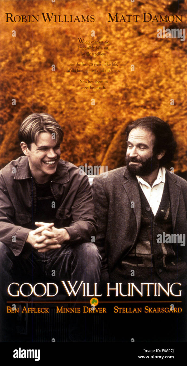 Dic 05, 1997; Austin, TX, Stati Uniti d'America; poster per il premiato dramma 'buona volontà caccia" diretto da Gus Van Sant e interpretato da Matt Damon e Robin Williams. Foto Stock