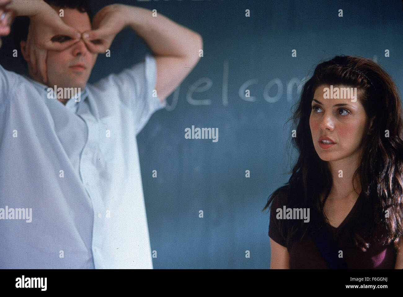 Jan 25, 2000; Los Angeles, CA, Stati Uniti d'America; attore Vincent D'Onofrio stelle come Sam andando e attrice Marisa Tomei stelle come tessitore di Ruby nelle produzioni accidentale della commedia romantica, 'felice incidente.". Foto Stock