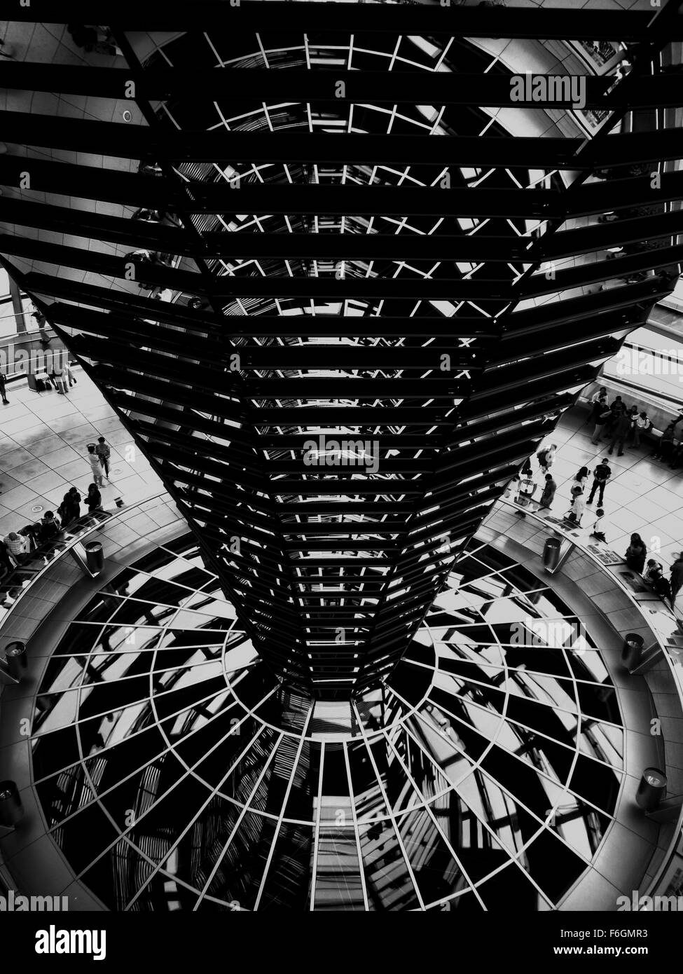 La cupola del Reichstag in Germania Foto Stock