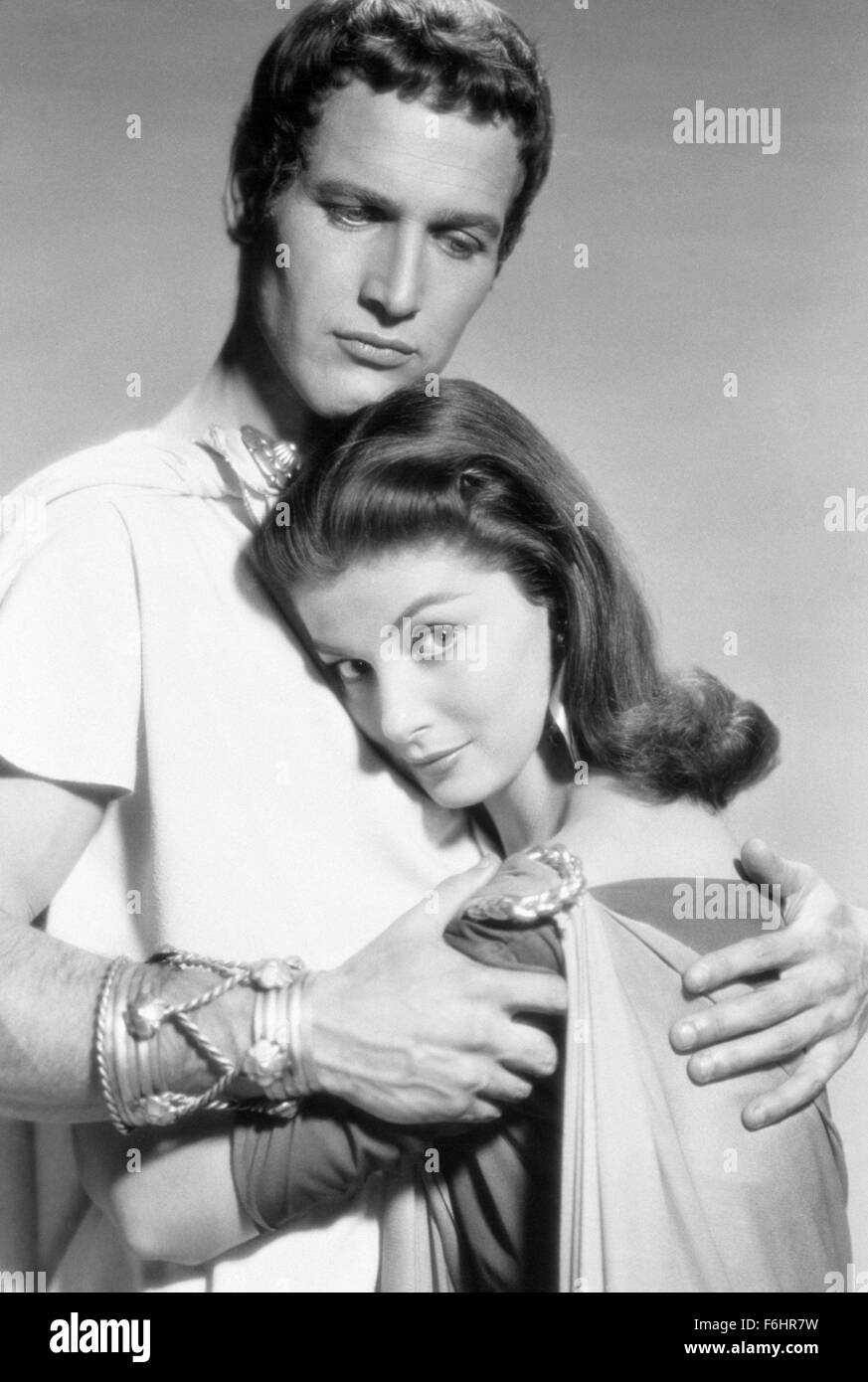 1954, il titolo del film: calice d'argento, Direttore: VICTOR SAVILLE, Studio: WARNER, nella foto: PIER ANGELI, Paul Newman. (Credito Immagine: SNAP) Foto Stock
