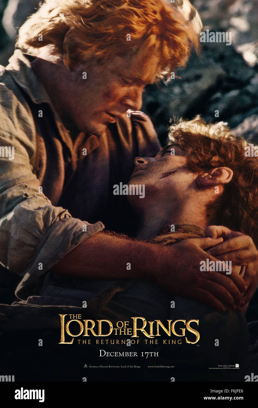 Dic 04, 2003; Hollywood, CA, Stati Uniti d'America; attori SEAN Austin e Elia stella di legno nella fantasia epica trilogia "Il Signore degli Anelli - Il Ritorno del Re". Foto Stock