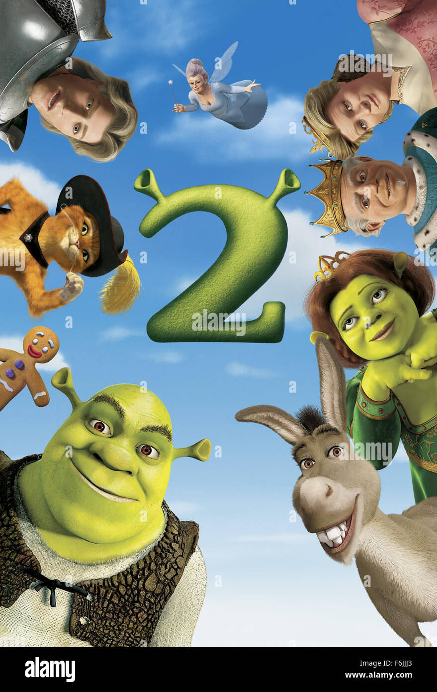 Data di rilascio: maggio 19, 2004. Il titolo del filmato: Shrek 2. STUDIO: DreamWorks SKG. Trama: Shrek ha salvato la principessa Fiona, sposati, e ora è il tempo di incontrare i genitori. Shrek, Fiona e asino impostato su off per Lontano per soddisfare Fiona la madre e il padre. Ma non tutti sono felici. Shrek e il re è difficile ottenere lungo, e c'è tensione nel matrimonio. Non si tratta solo della famiglia che sono infelici. Il principe azzurro ritorna da un fallito tentativo di salvataggio Fiona, e lavora al fianco di sua madre, la fata madrina, per cercare e trovare un modo per ottenere Shrek lontano da Fiona. Nella foto: . Foto Stock