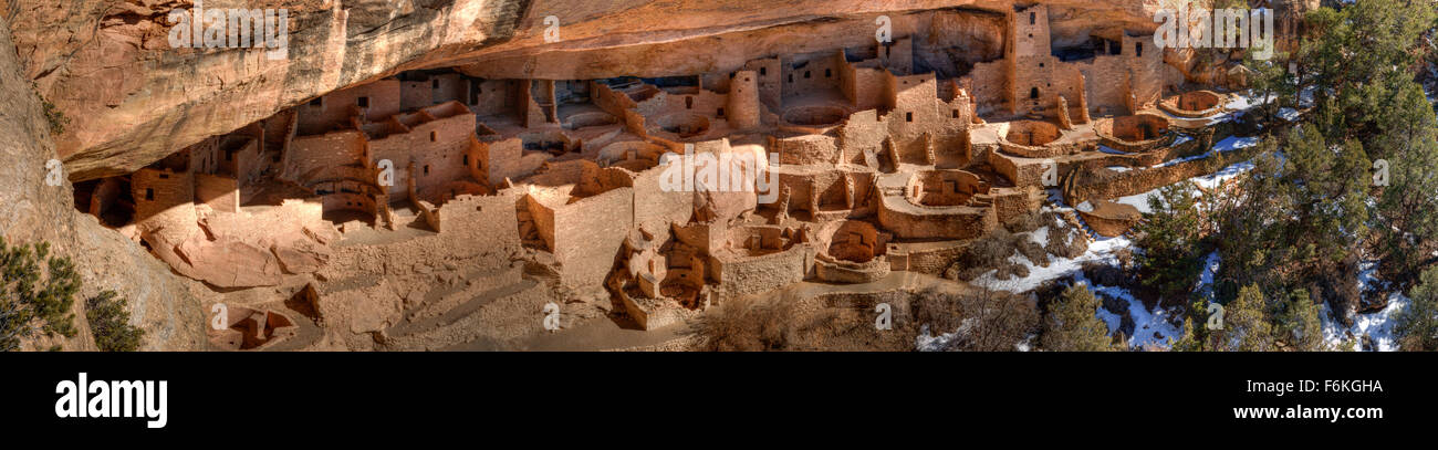 Cliff palace e il parco nazionale Mesa Verde. Foto Stock