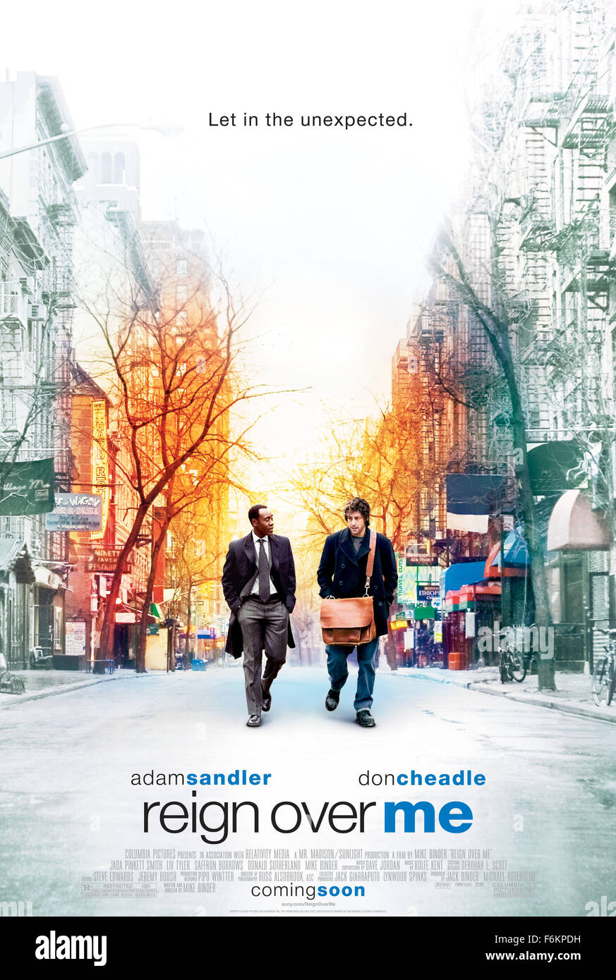 Data di rilascio: Marzo 23, 2007. STUDIOS: Sony Pictures/Columbia Pictures. Trama: un uomo (Sandler) che ha perso la sua famiglia nell'attacco dell'11 settembre su New York City corre nel suo vecchio collegio universitario (Cheadle). Riprendendo l'amicizia è una cosa che appare in grado di aiutare l'uomo a recuperare dal suo dolore. Nella foto: Don Cheadle come Alan Johnson e Adam Sandler come Charlie Fineman, Movie Art. Foto Stock