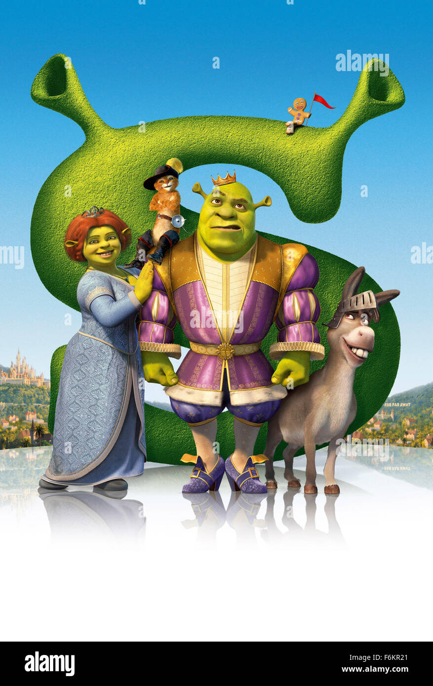 Data di rilascio: maggio 18, 2007. Il titolo del filmato: Shrek Terzo - STUDIO: PDI / DreamWorks Productions. Trama: quando il suo nuovo suocero, re Harold (Cleese) si ammala, Shrek (Myers) è guardato come l'erede di terra di lontano. Non uno a rinunciare alla sua amata palude, Shrek recluta i suoi amici asino (Murphy) e Puss In Boots (Banderas) per installare il ribelle Artie (Timberlake) come nuovo re. La principessa Fiona (Diaz), tuttavia, raduni una banda di royal fidanzate di fends off di un colpo di stato da parte del jilted Prince Charming (Everett). Nella foto: arte composita per il fotogramma poster del filmato con Mike Foto Stock