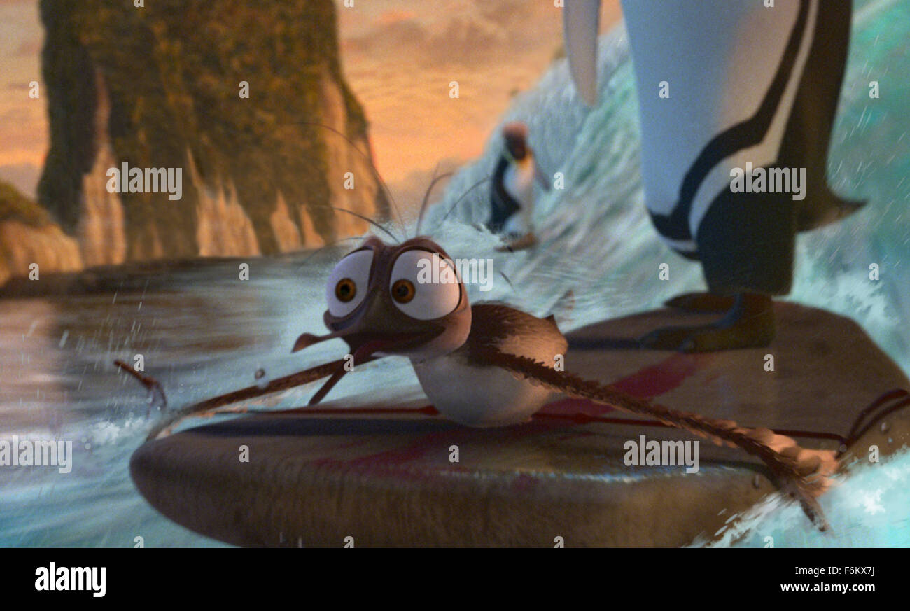 Data di rilascio: giugno 8, 2007. STUDIO: Sony Pictures Animation. Trama: un dietro le quinte al pinguino annuale mondiale campionato di surf e la sua più recente partecipante, up-e-comer Cody Maverick. Nella foto: Mikey (espresso da Mario cantone). Foto Stock