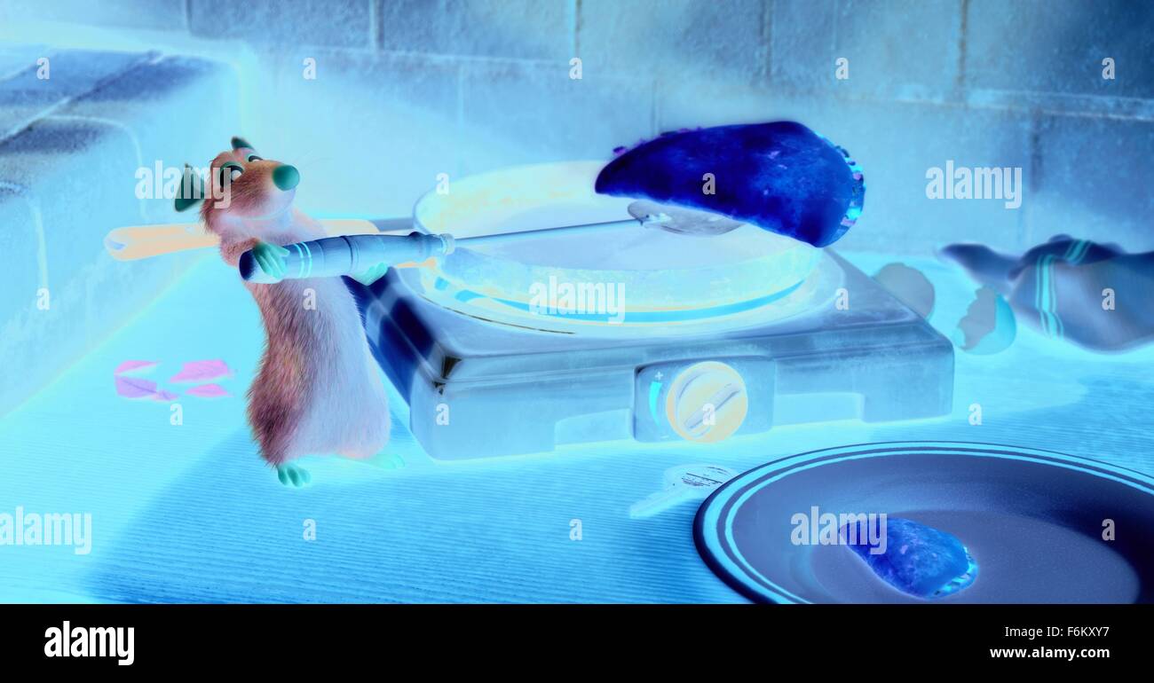 Data di rilascio: giugno 29, 2007. STUDIO: Pixar Animation Studios / Walt Disney Pictures. Trama: un giovane ratto vivono all interno delle mura di un famoso bistro Parigi vuole diventare un cuoco, ma è ostacolato dalla sua famiglia è lo scetticismo e la rat-disprezzando il personale e patroni. Nella foto: Patton Oswalt come la voce di Remy. Foto Stock