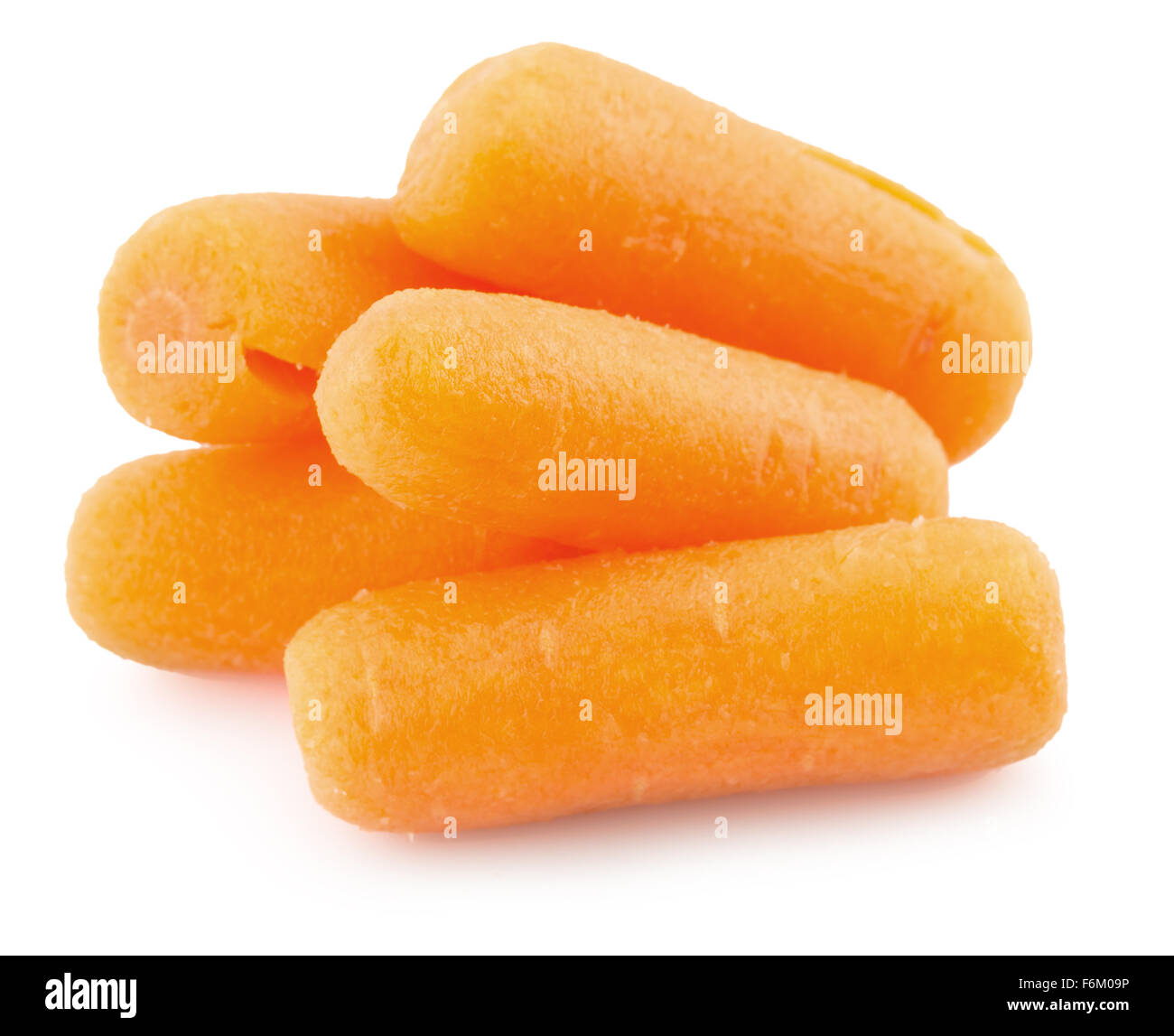 Poco carote isolato su uno sfondo bianco. Foto Stock
