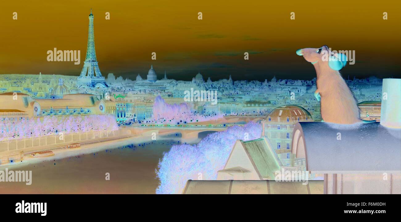 Data di rilascio: giugno 29, 2007. STUDIO: Pixar Animation Studios / Walt Disney Pictures. Trama: un giovane ratto vivono all interno delle mura di un famoso bistro Parigi vuole diventare un cuoco, ma è ostacolato dalla sua famiglia è lo scetticismo e la rat-disprezzando il personale e patroni. Nella foto: Patton Oswalt come la voce di Remy. Foto Stock