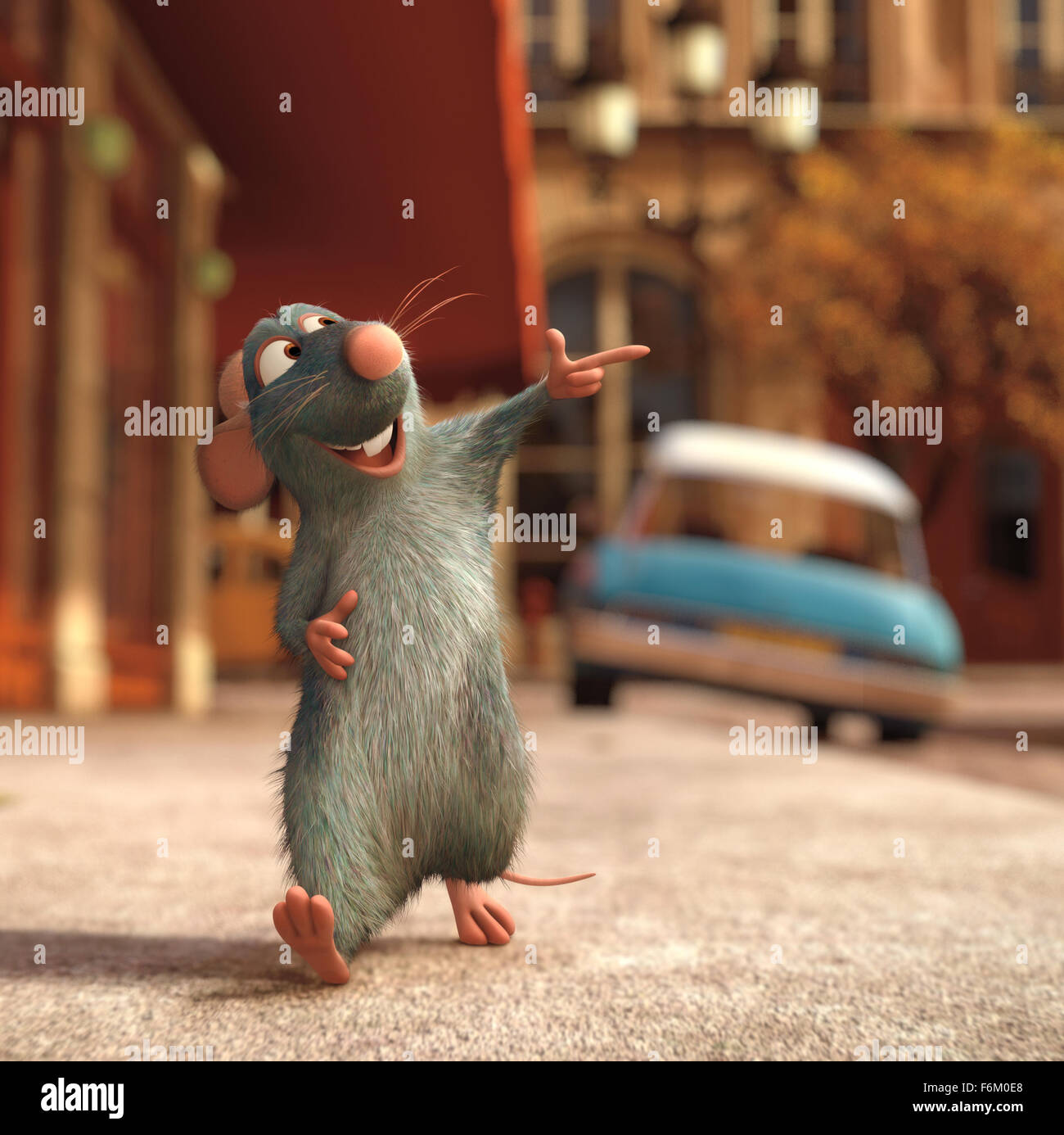 Data di rilascio: giugno 29, 2007. STUDIO: Pixar Animation Studios / Walt Disney Pictures. Trama: un giovane ratto vivono all interno delle mura di un famoso bistro Parigi vuole diventare un cuoco, ma è ostacolato dalla sua famiglia è lo scetticismo e la rat-disprezzando il personale e patroni. Nella foto: Patton Oswalt come la voce di Remy. Foto Stock